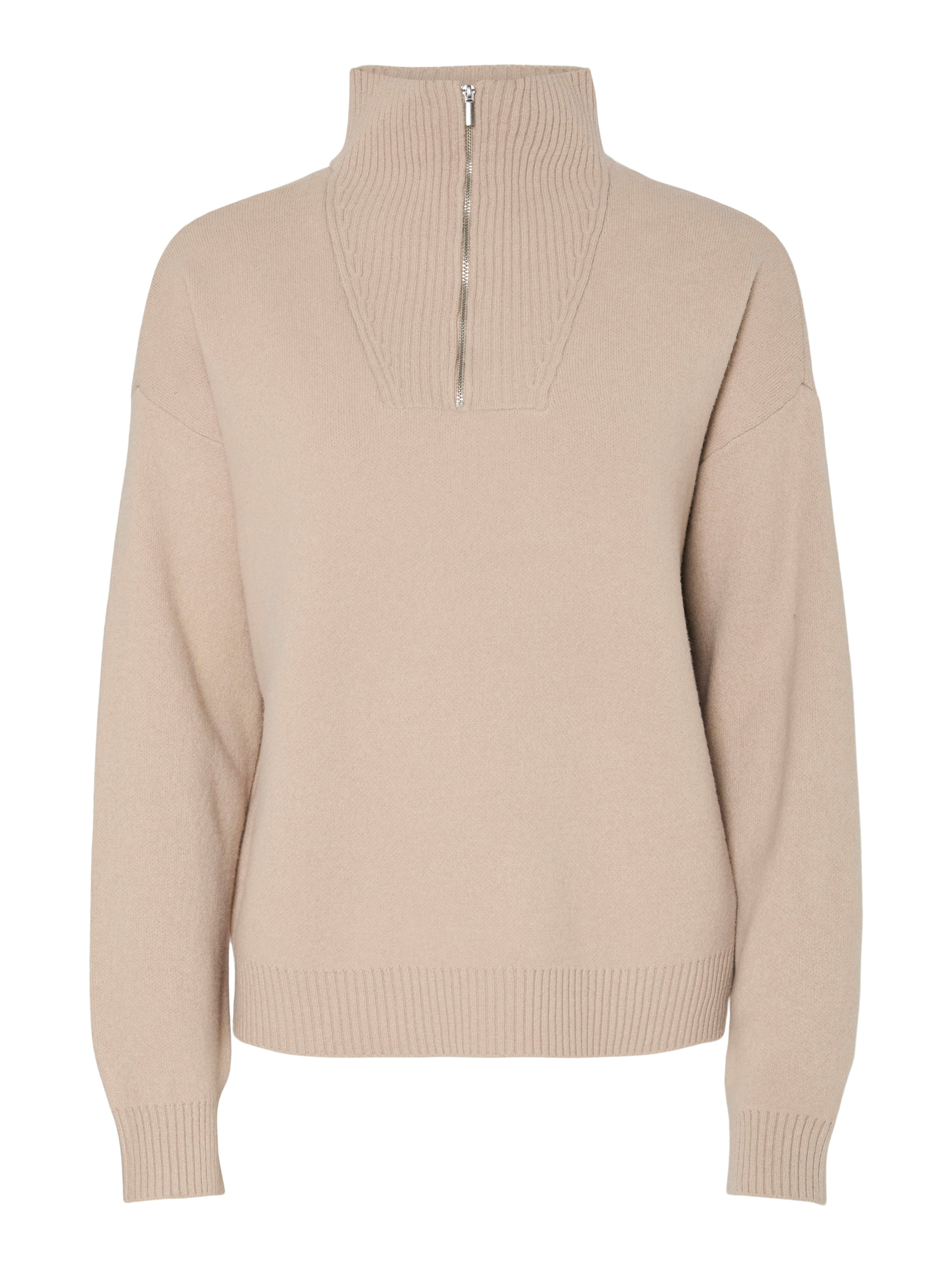 pieces Troyer PCOREE LS HALF ZIP KNIT PWP BC günstig online kaufen