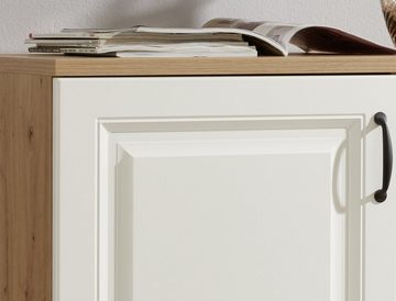 Küchen-Preisbombe Wohnwand Wohnwand Stilo 270 cm Wohnzimmer Landhaus Weiss Eiche Artisan Buffet Küche, (4-St)