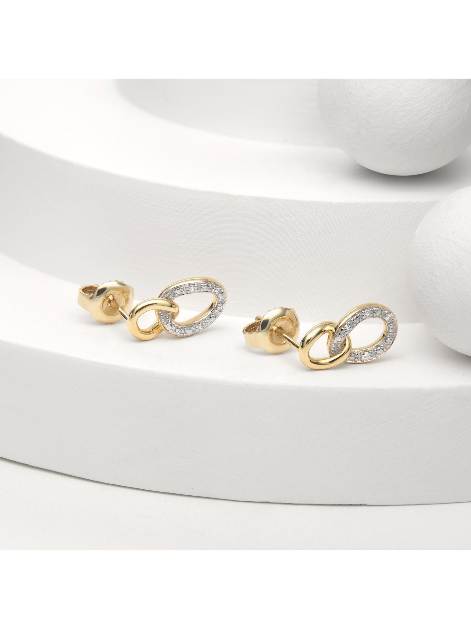 CHRIST Paar Ohrstecker CHRIST Damen-Ohrstecker 585er Gelbgold 10 Diamant günstig online kaufen