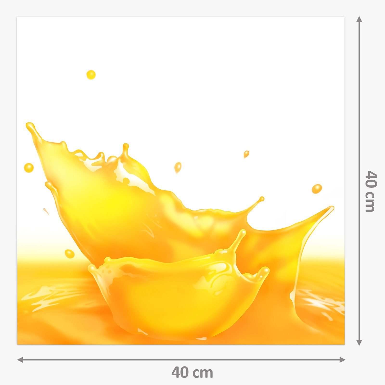 Primedeco Glas Küchenrückwand Orangensaft Spritzschutz