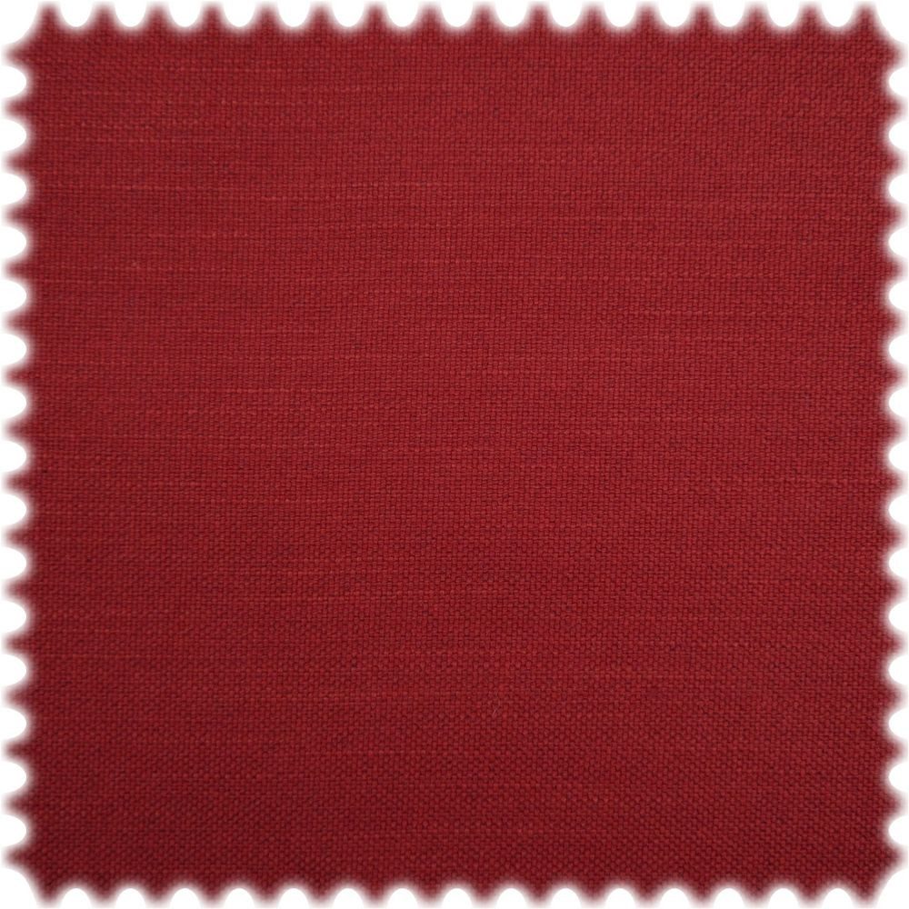 Heiro Stoff Möbelstoff Natura Leinenoptik Rot mit Fleckschutz, Polsterstoff Meterware - Breite:140 cm