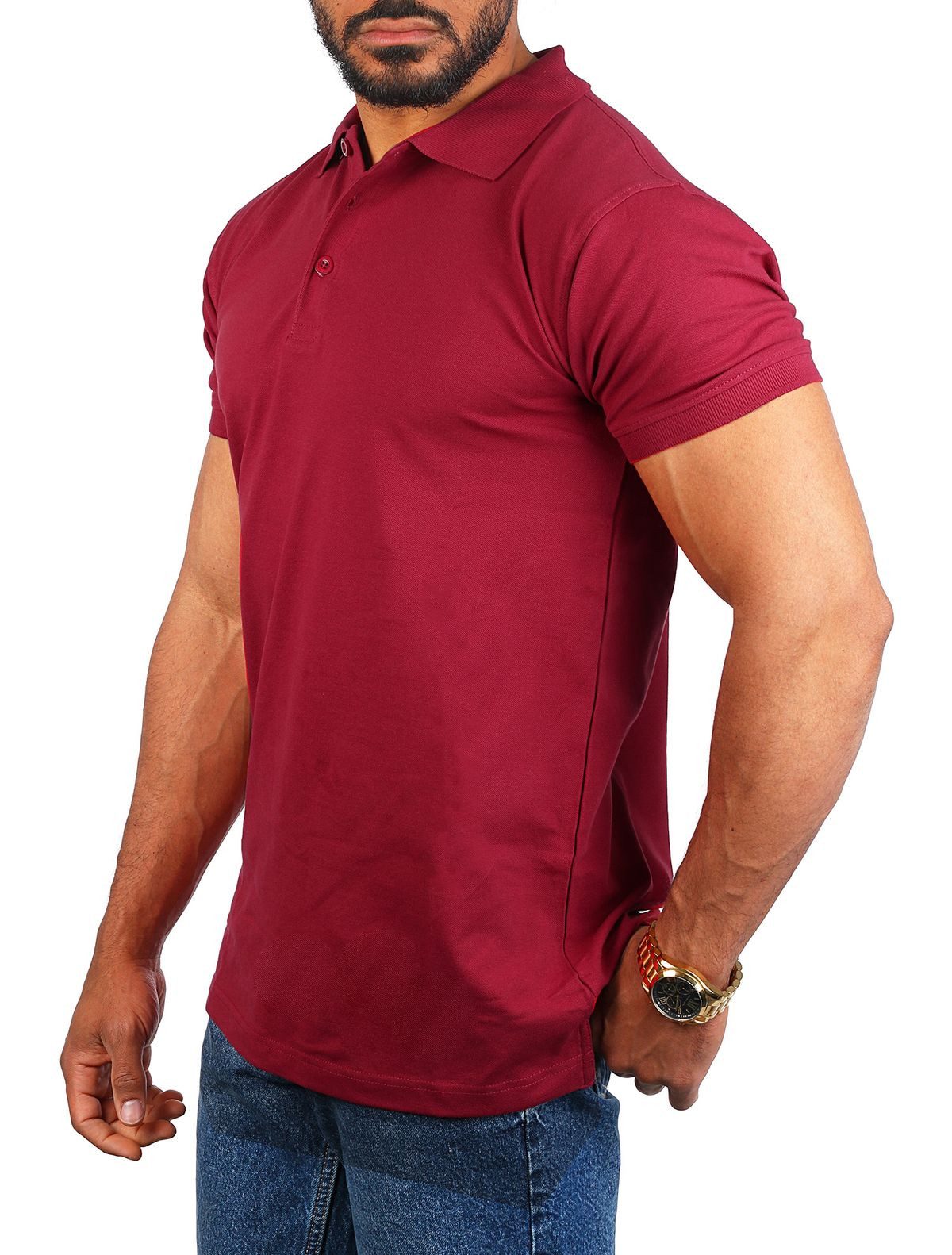 Young & Rich Poloshirt Herren Uni 1002 Größe S bis 9XL! unifarben regular fit
