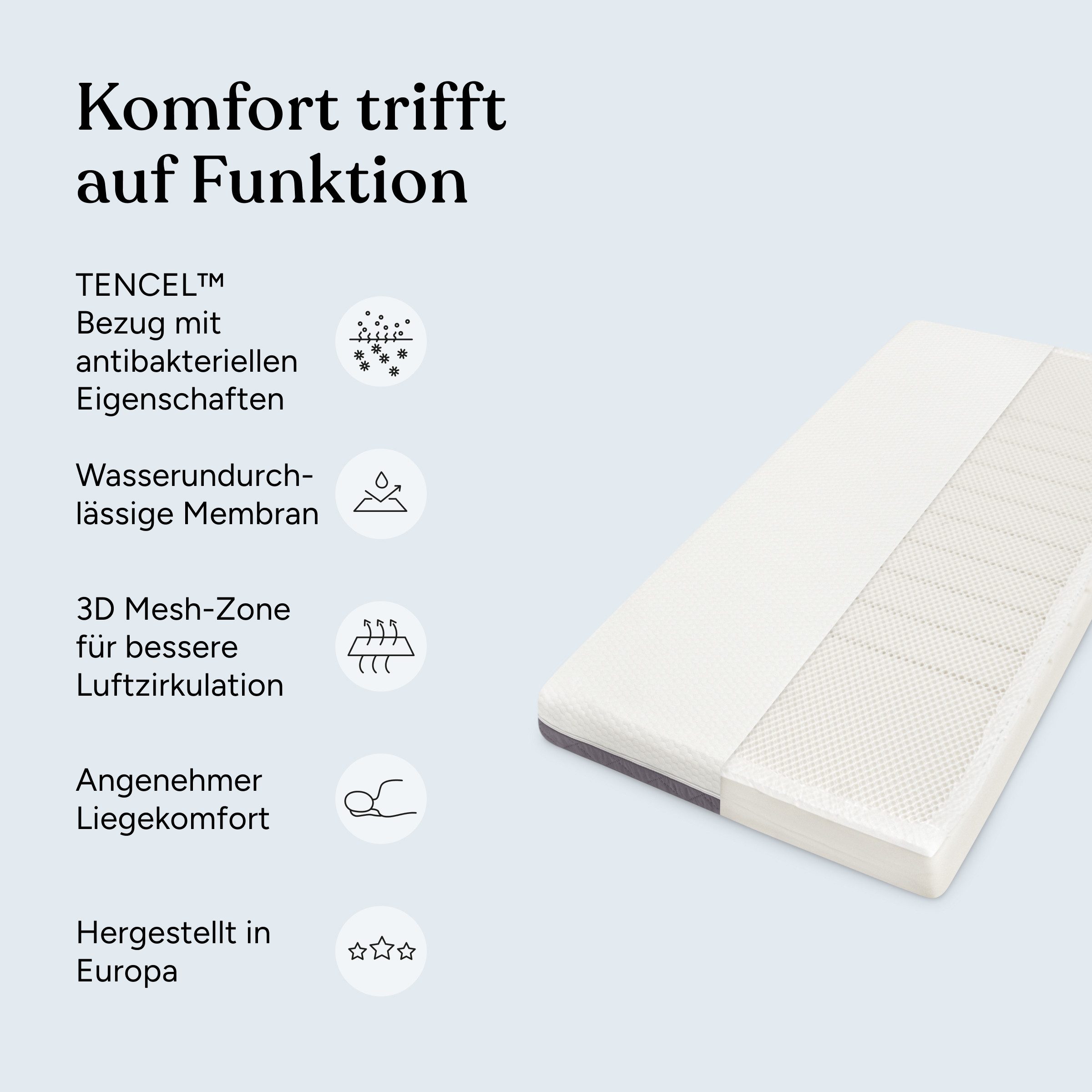 Babymatratze Royal, Babymatratze für Babybett, Baby Matratze, Ehrenkind, 10 cm hoch, (Verschiedene Größen für Babys und Kinder, EhrenkindMatratze), Belastbarkeit: 75kg