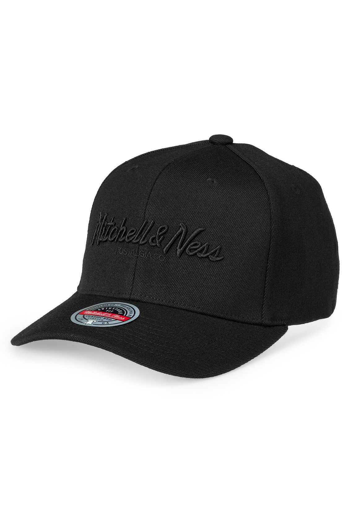 Mitchell & Ness Snapback Cap Mitchell & Ness Logo Classic Red Pinscript Snapback Cap BRANDED Black