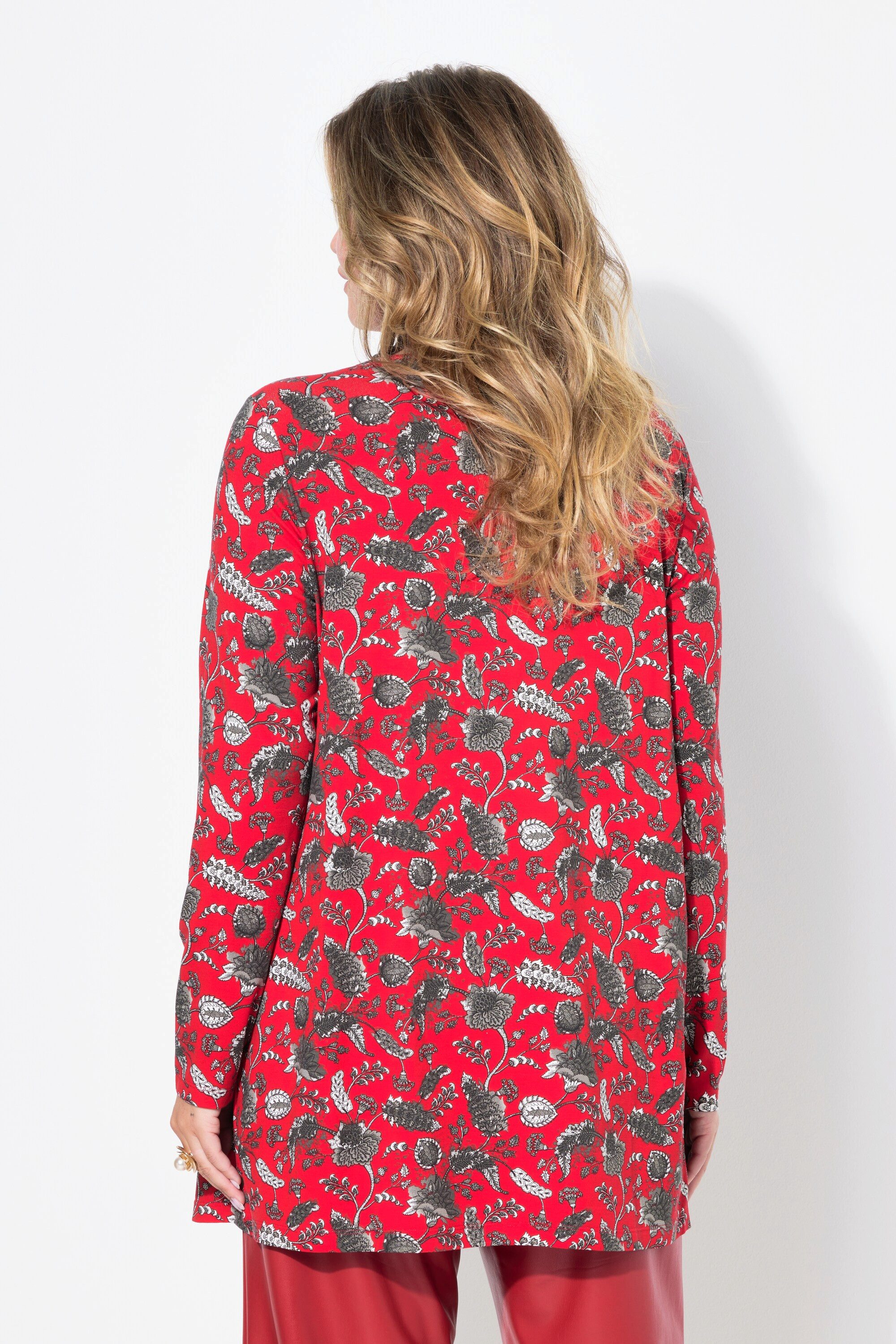 MIAMODA T-Shirt T-Shirt A-Linie florales Muster Langarm