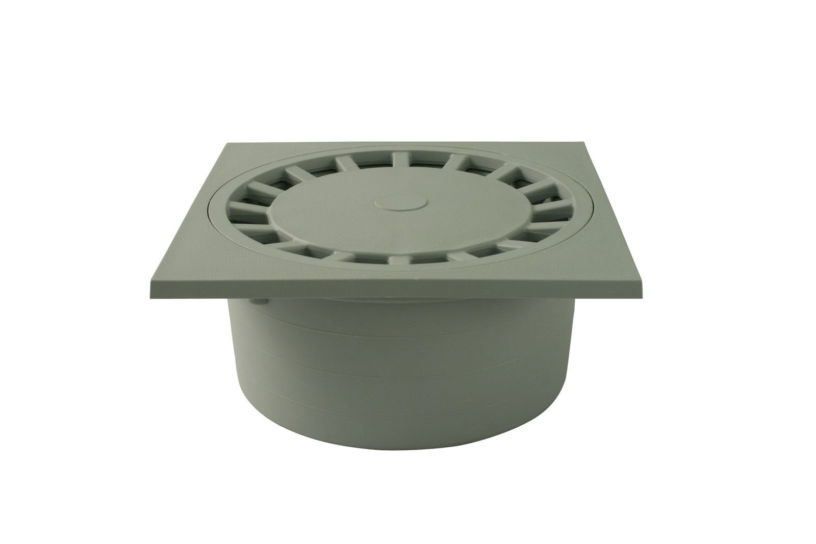 Marley Deutschland GmbH Haus- und Hofablauf DN50 Bodenablauf 150x150mm für Flacheinbau, Einbautiefe 63mm, Art. 067469 inkl. Geruchsverschluss
