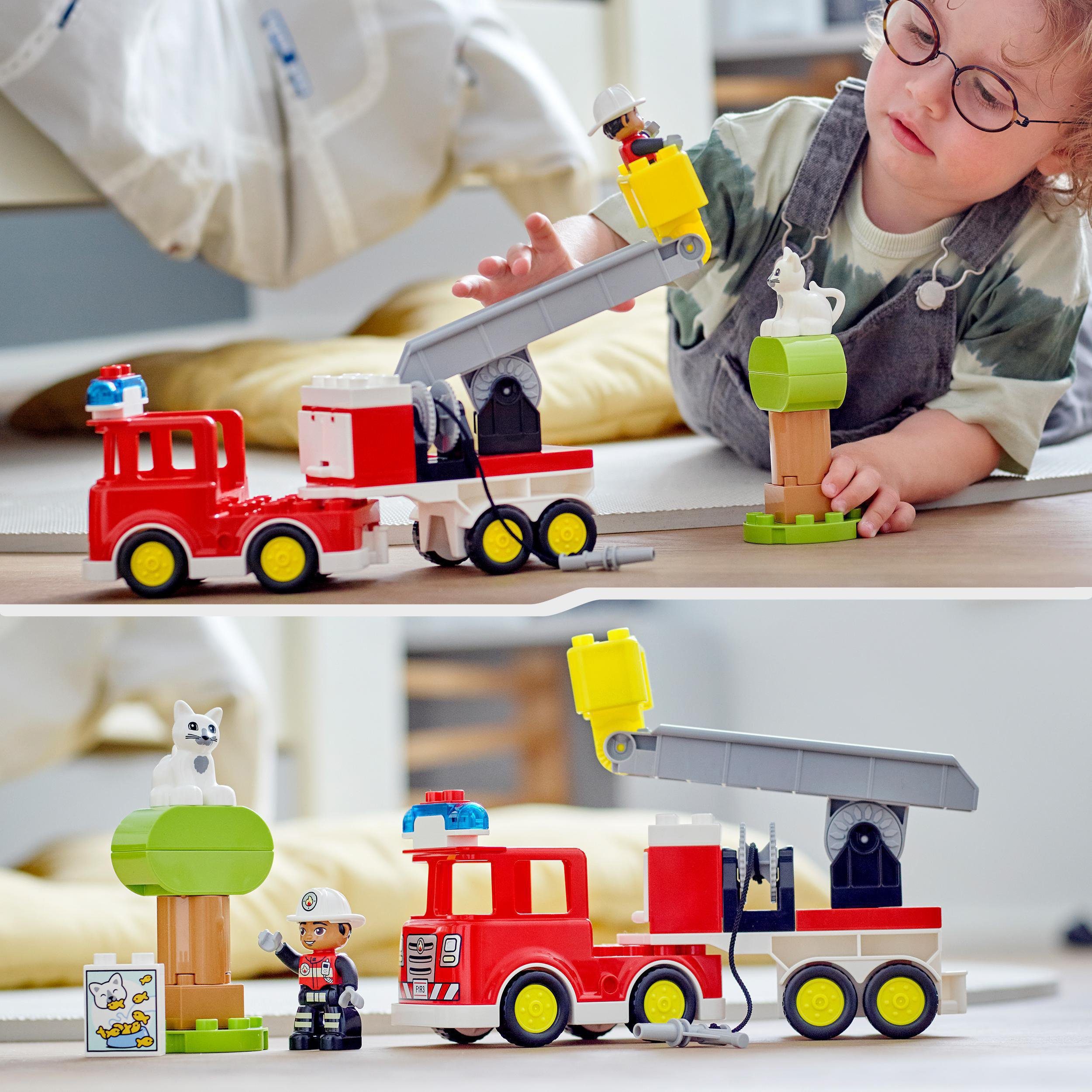 DUPLO, (21 mit Licht; LEGO® in Europe Made und Feuerwehrauto LEGO® (10969), St), Sirene Konstruktionsspielsteine