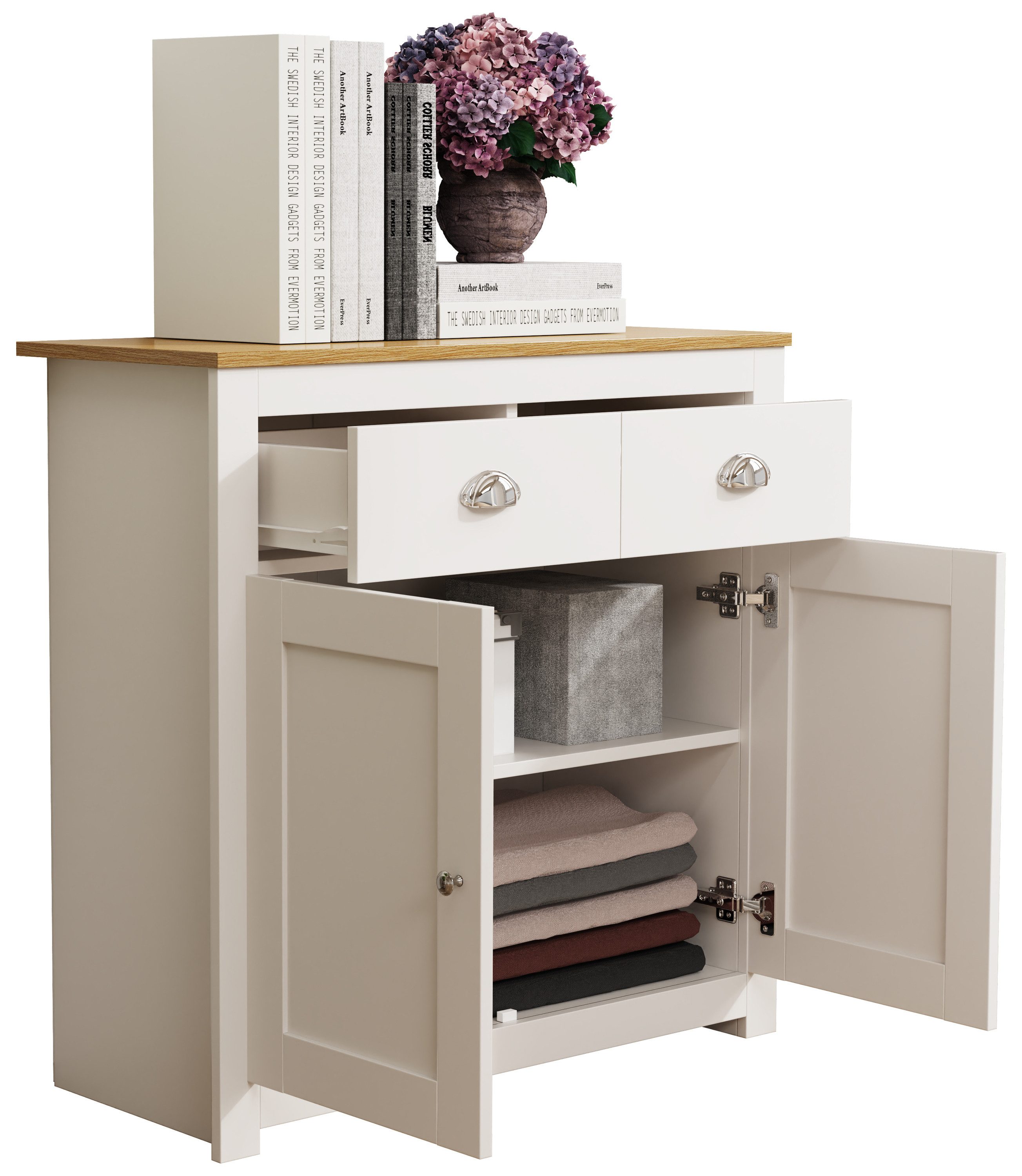 VCM Kommode Holz Kommode Sideboard Schublade BalusaL