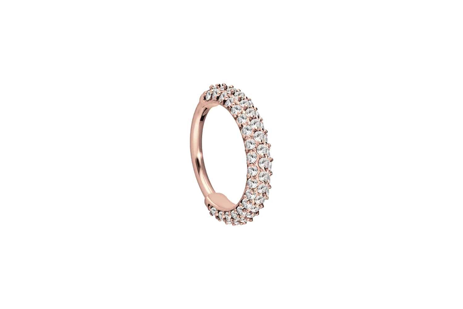 Nasenpiercing Chirurgenstahl Segmentring Clicker KRISTALLRAND