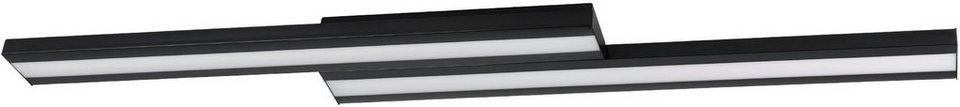 EGLO Deckenleuchte SALITERAS-Z, LED fest integriert, warmweiß - kaltweiß,  Deckenleuchte in schwarz aus Stahl - 10,2W - warmweiß - kaltweiß