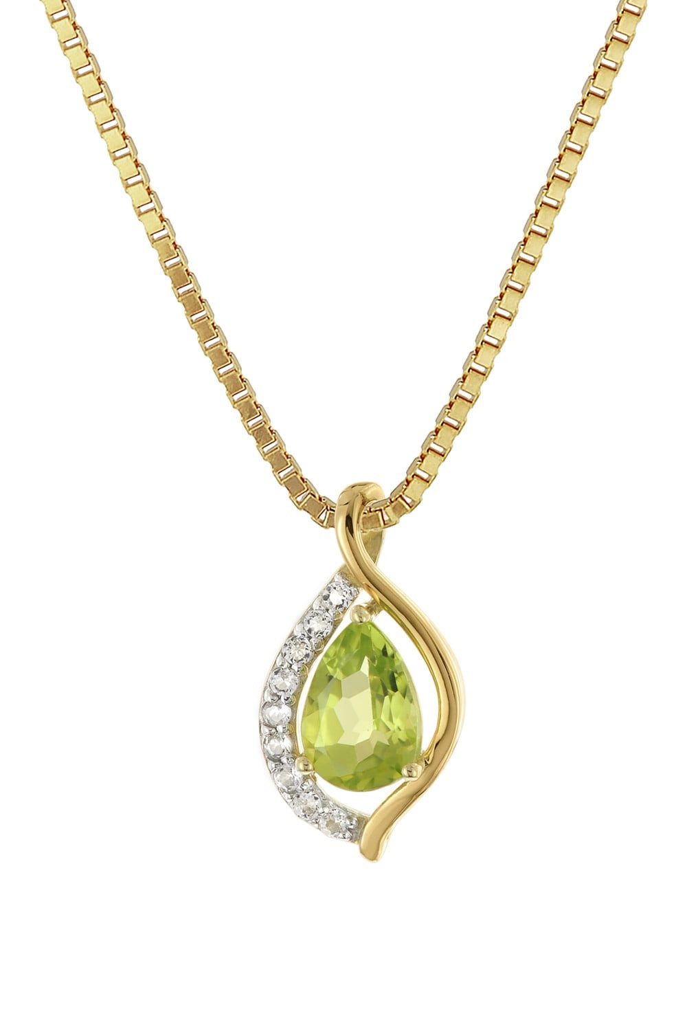 trendor Kette mit Anhänger Gold-Anhänger 333/8K mit Peridot an vergoldeter günstig online kaufen