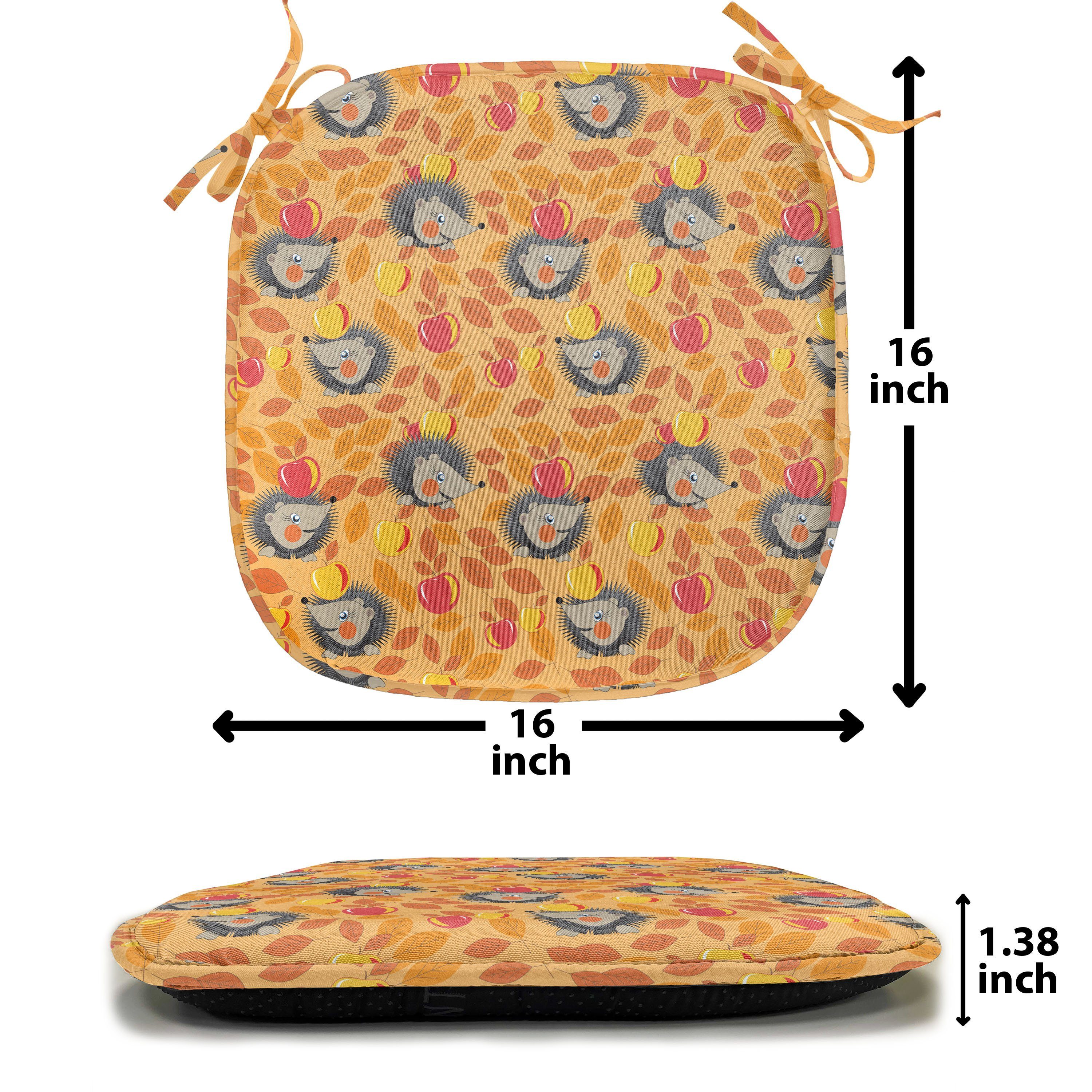 für Kissen Glücklicher Igel Wald Riemen Herbst mit wasserfestes Abakuhaus Dekoratives Stuhlkissen Küchensitze,