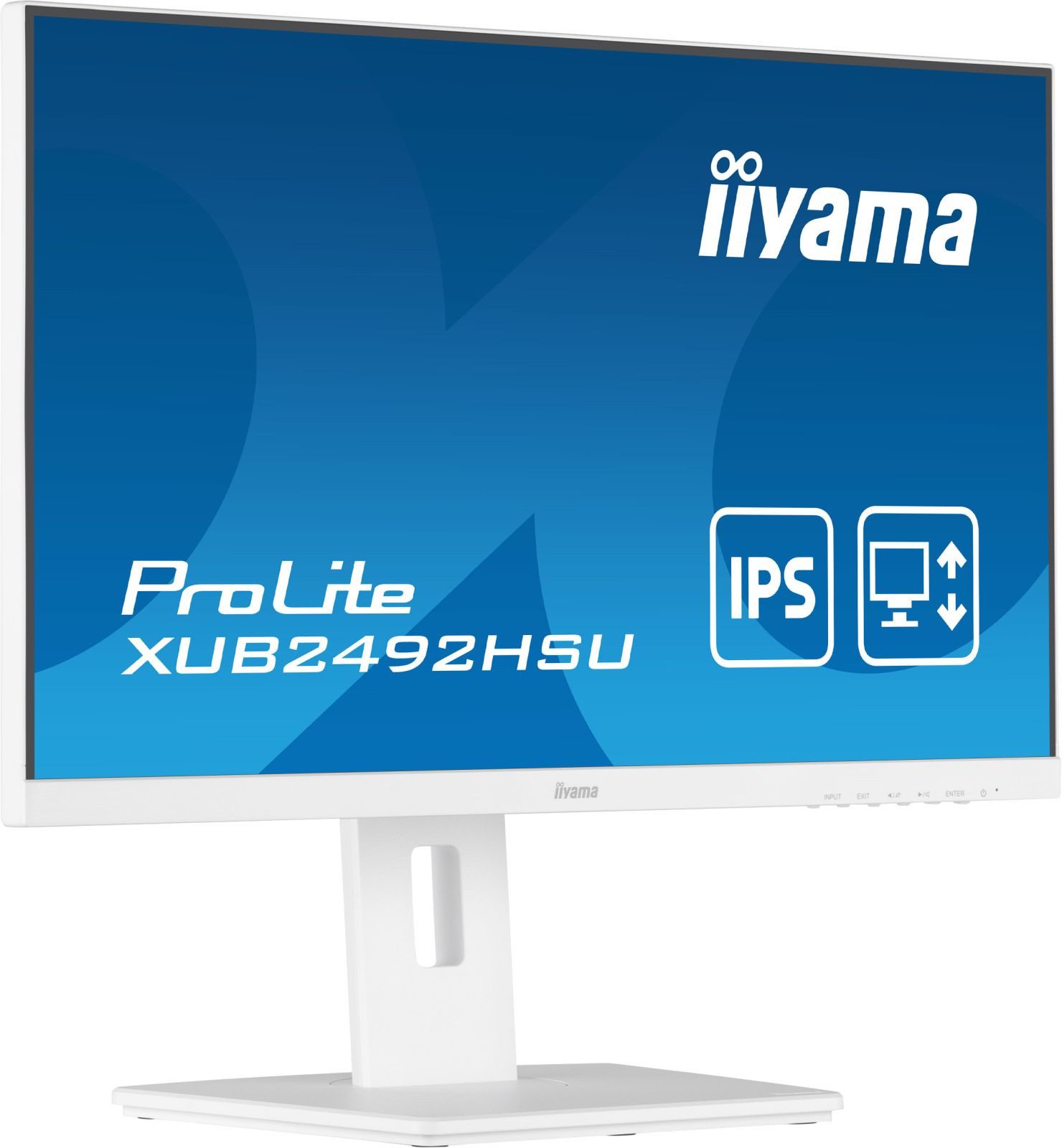 Iiyama XUB2492HSU-W5 23.8IN 1920X1080 16:9 1000:1 4MS HDMI/VGA/DP TFT-Monitor (1920 x 1080 px, Full HD, 4 ms Reaktionszeit, 75 Hz, IPS, Lautsprecher, HDCP, Pivot, Höhenverstellbar)
