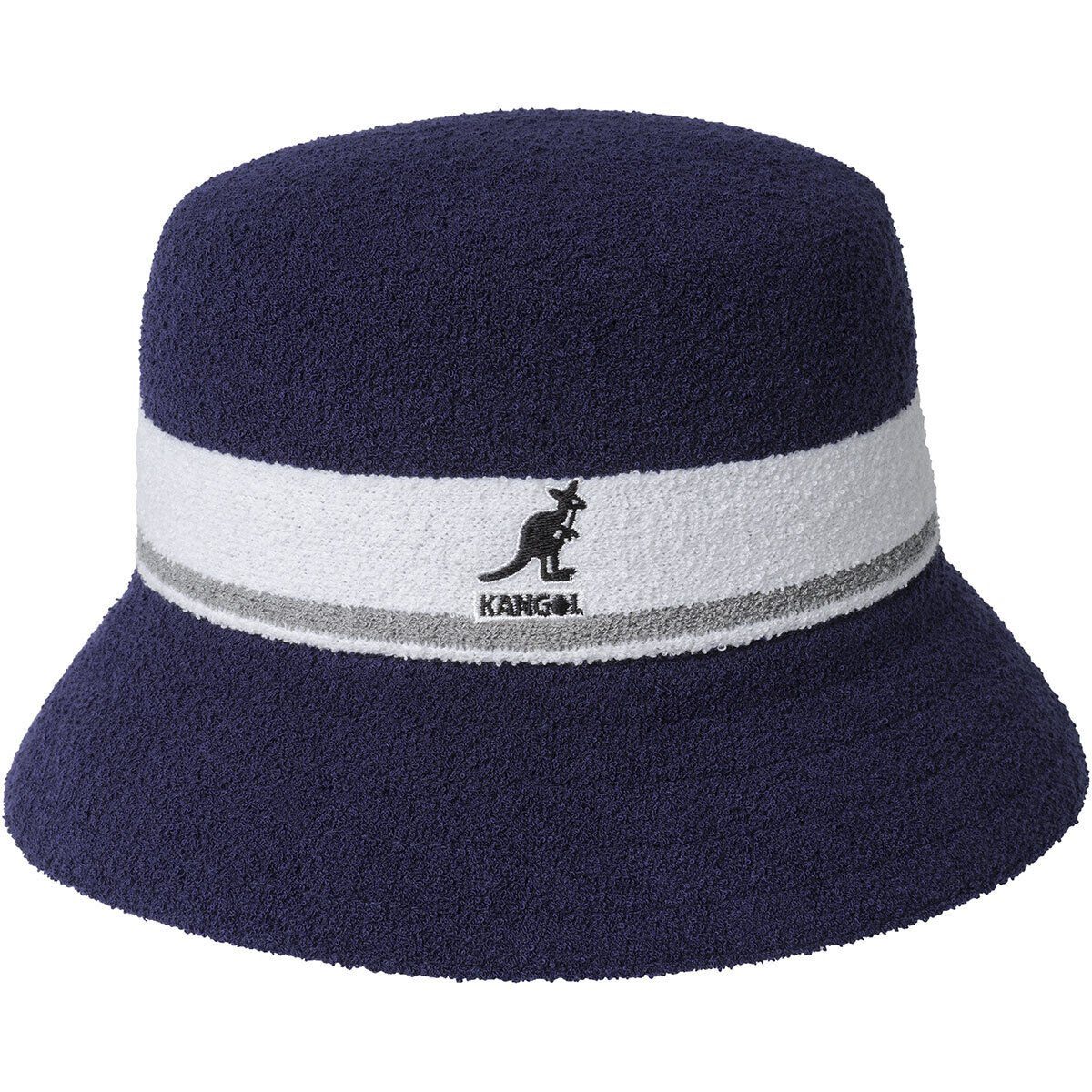 Kangol Schlapphut Bermuda Stripe Bucket Krempenbreite: ca. 5.8 cm,Kopfhöhe: ca. 10 cm blau