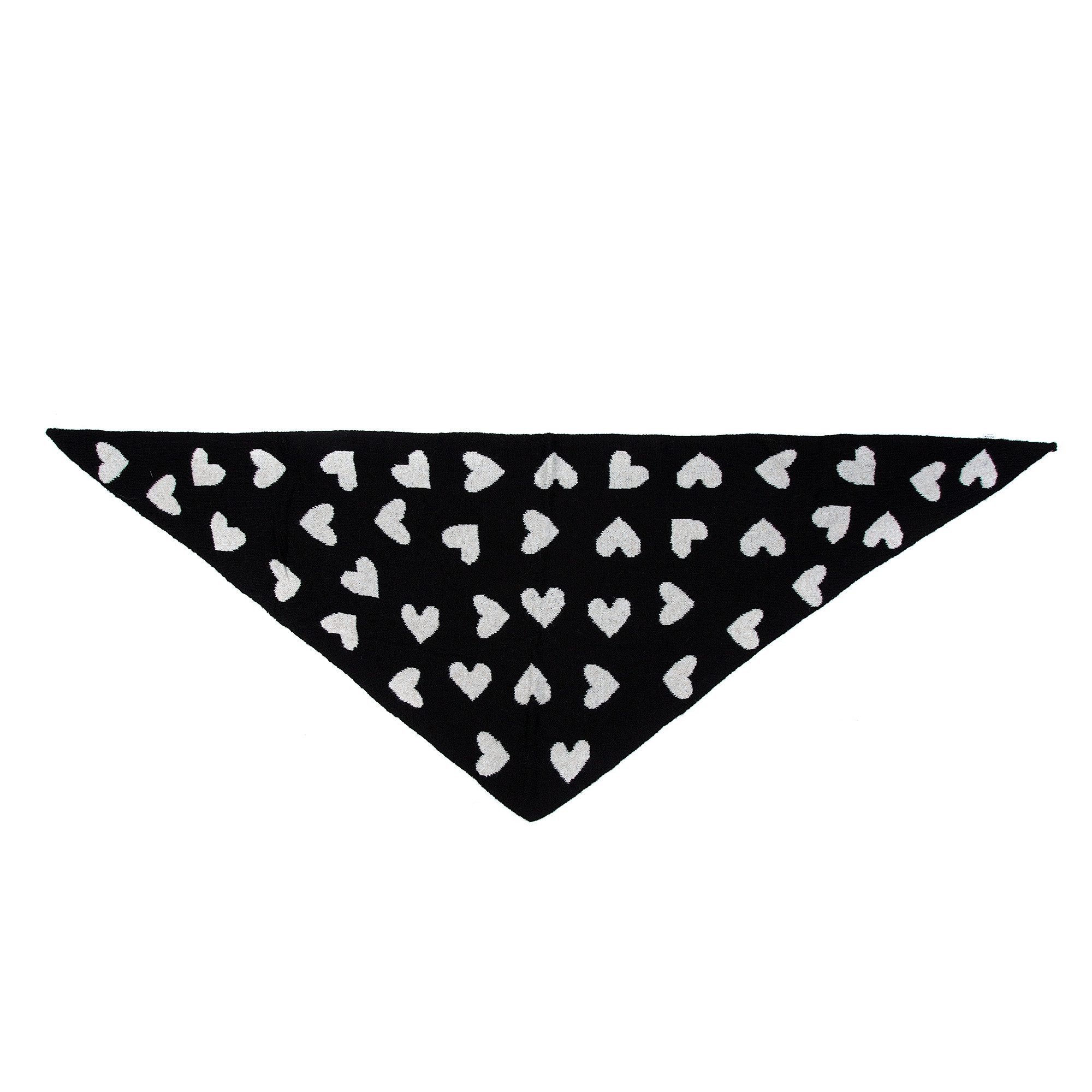 MIRROSI Dreieckstuch kuschliger und warmer Dreiecksschal ca.180x70 cm, (ca. 210 Gramm; Neue Kollektion Herbst/Winter 2025), Trendiges Herzen-Design, wärmend & weich