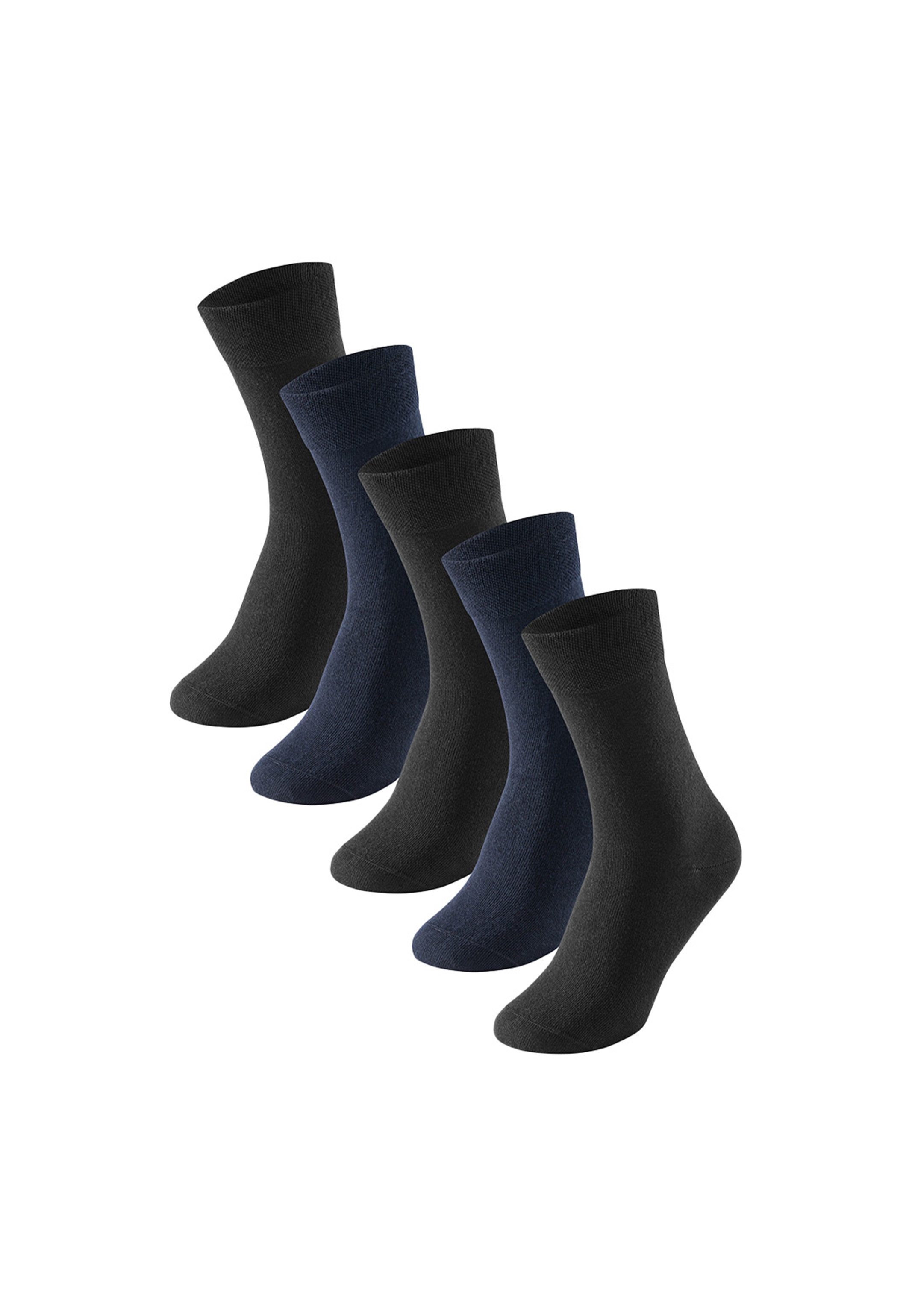 Schiesser Langsocken 5er Pack Bluebird (Spar-Set, 5-Paar) Носки - Baumwolle - Atmungsaktiv - Langanhaltende Frische