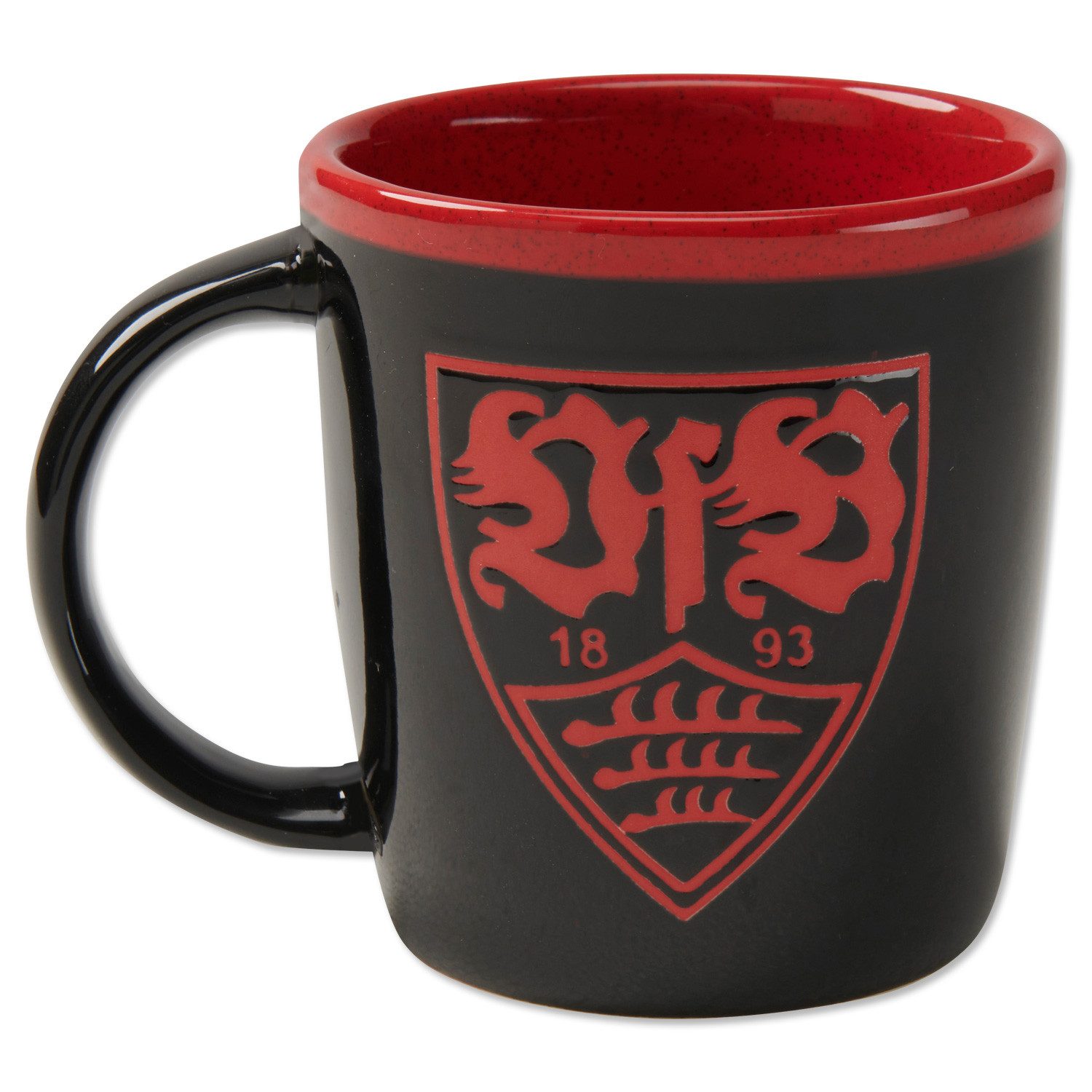 VfB Stuttgart Tasse VfB Stuttgart Tasse Wappen schwarz rot Keramik 0,3 l, Keramik