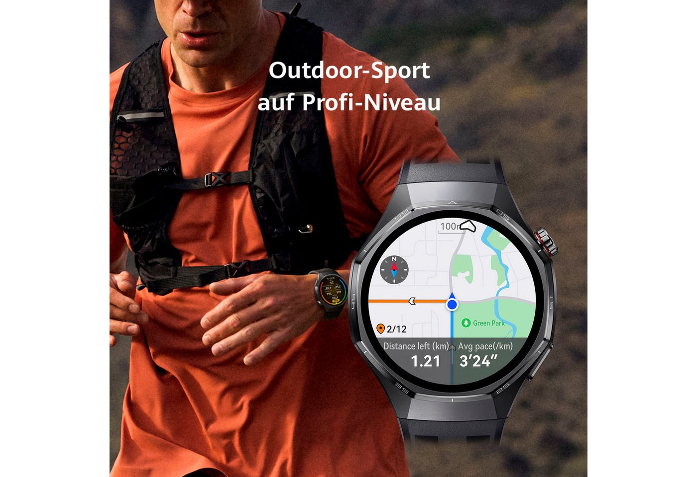 Huawei Watch GT 6 Pro 46 mm Silber/Braun