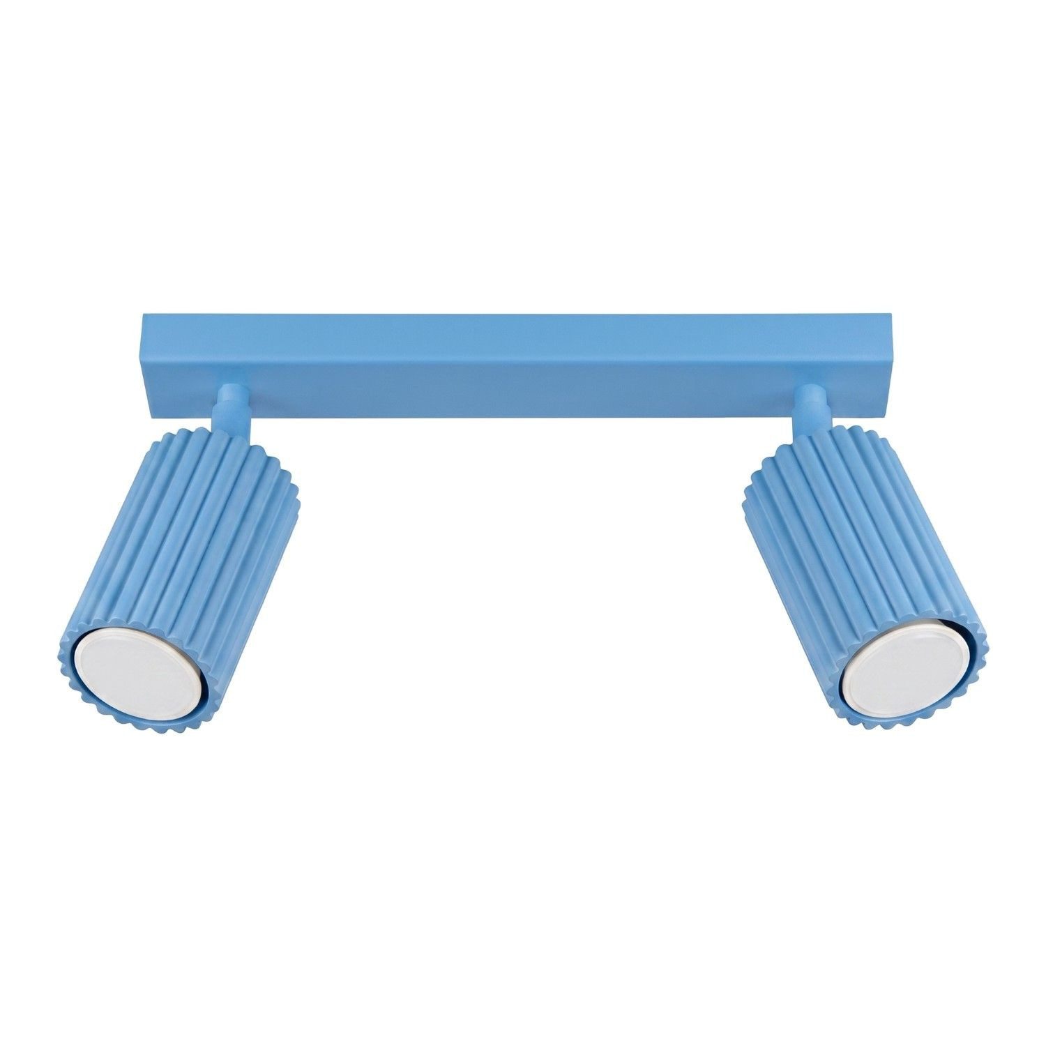 Licht-Erlebnisse Deckenstrahler BERTA, ohne Leuchtmittel, Aluminium GU10 verstellbar Hellblau länglich Modern