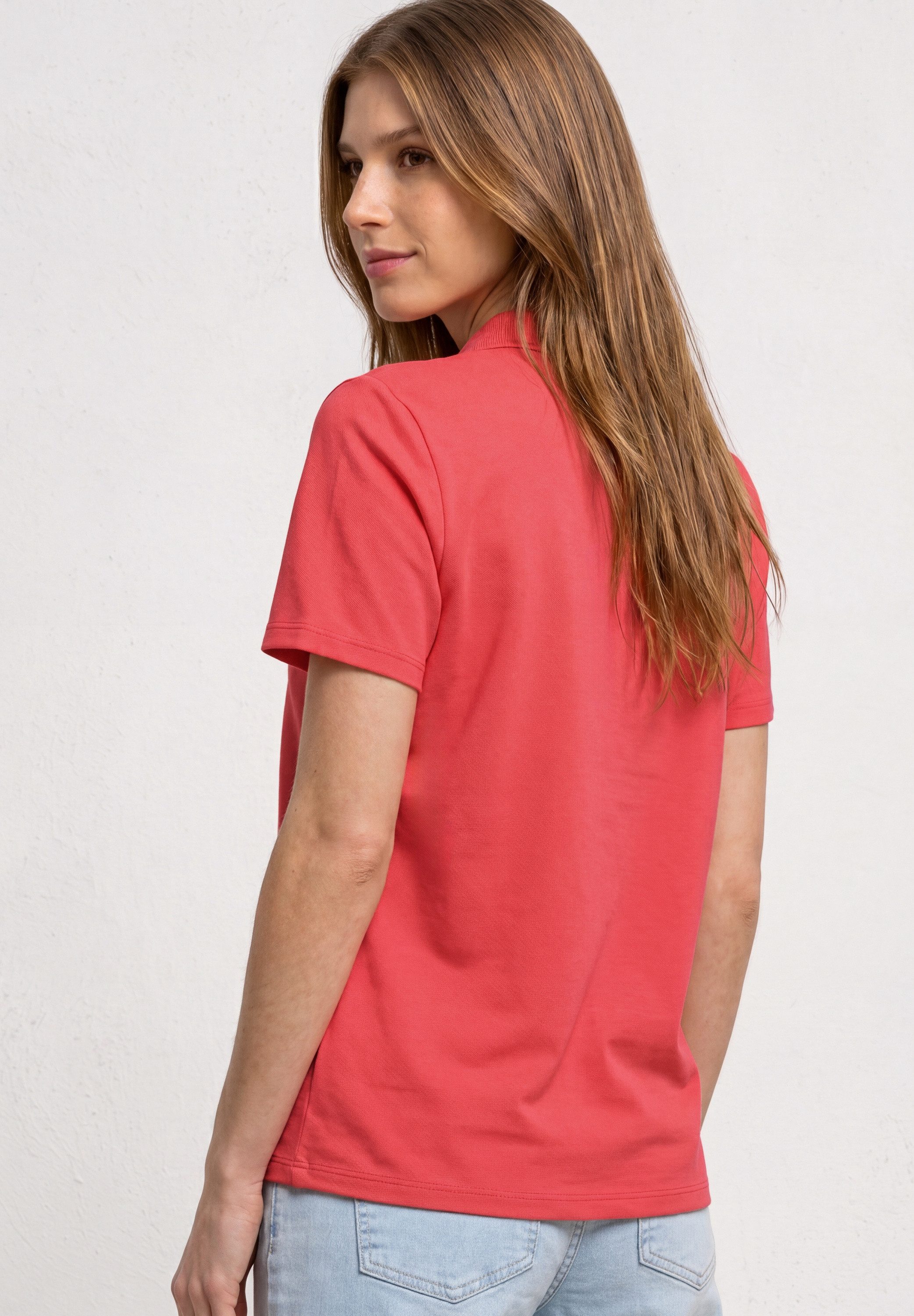 STREET ONE Poloshirt aus Baumwolle mit Stretchante