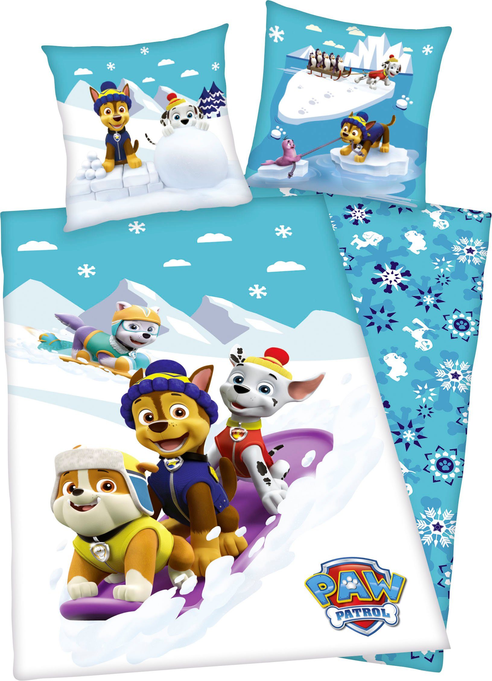 Kinderbettwäsche Paw Patrol, PAW PATROL, Flanell, mit tollem Wendemotiv