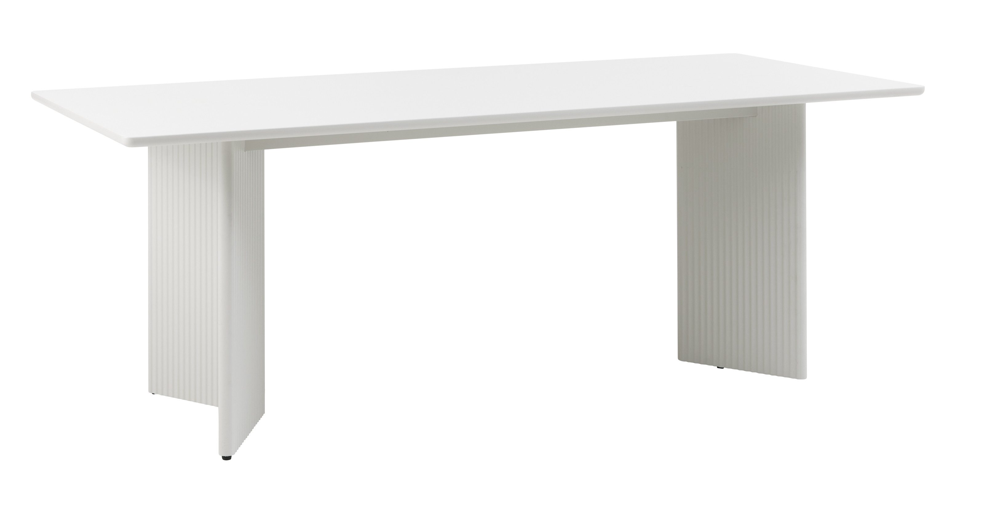 freiraum Esstisch PALMA, in Greige, MDF + Stahl in greige - 90x75x200cm (BxHxT)
