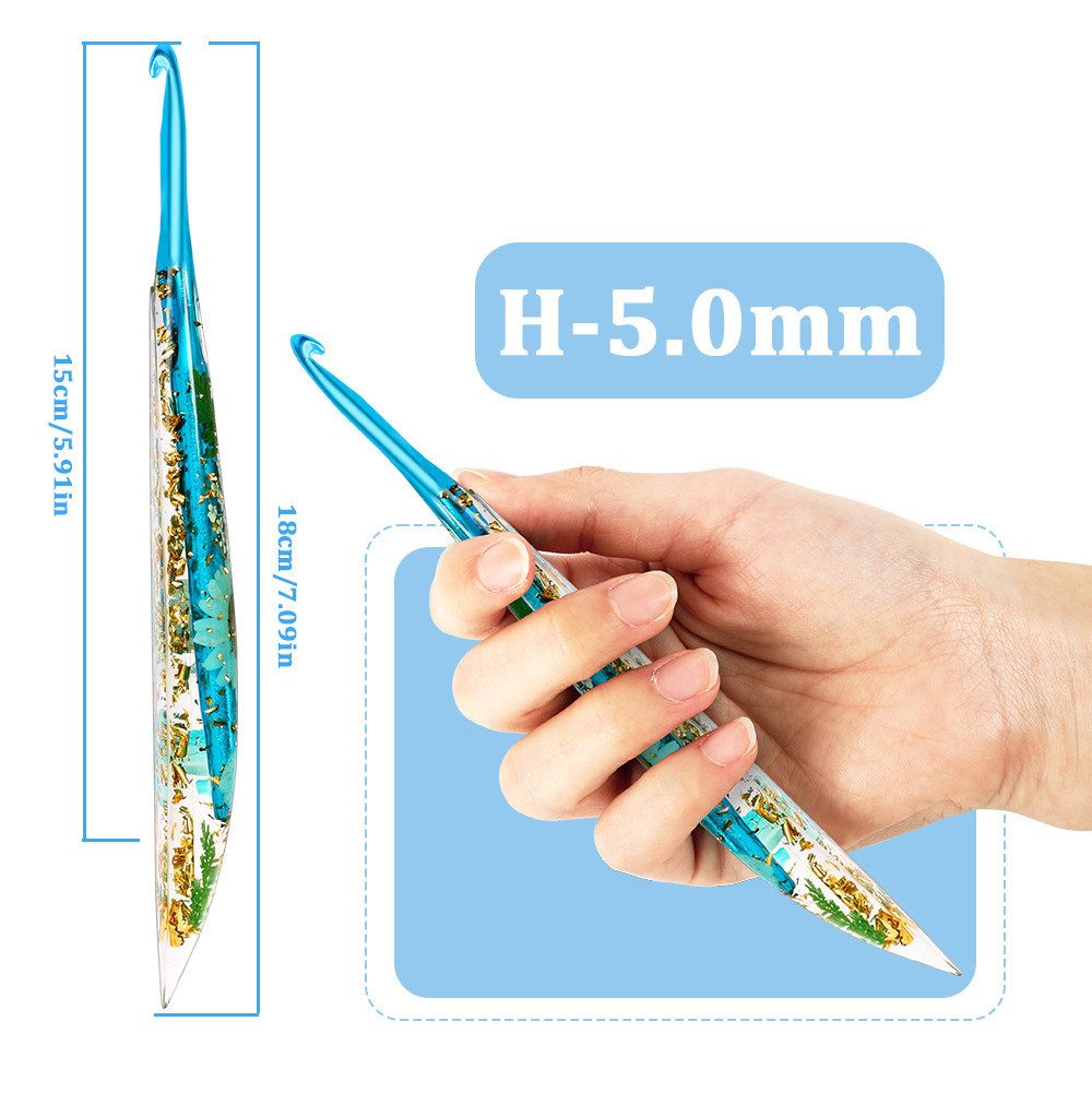 CLTYQ Häkelnadeln Häkelnadeln für Häkel- und Strickarbeiten,2- 6mm Anfänger Arthritis, konische Häkelnadeln für Anfänger & Profis,Blumenmuster