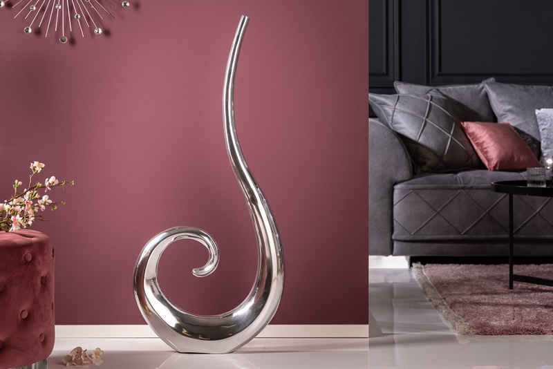 riess-ambiente Bodenvase »WAVE XL 106cm silber« (1 St), Vase · poliert · Dekovase · aus Aluminium