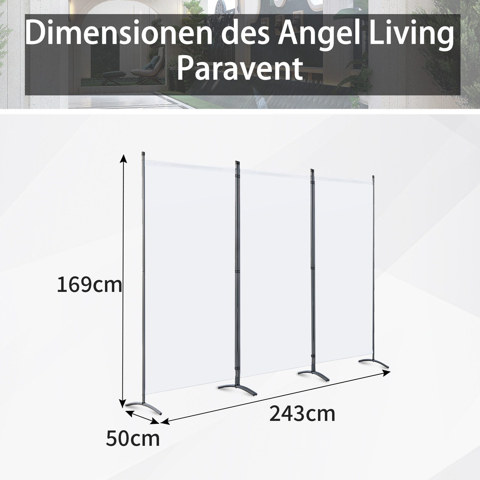 Angel Living Paravent Sichtschutz Balkonsichtschutz Paravent günstig online kaufen