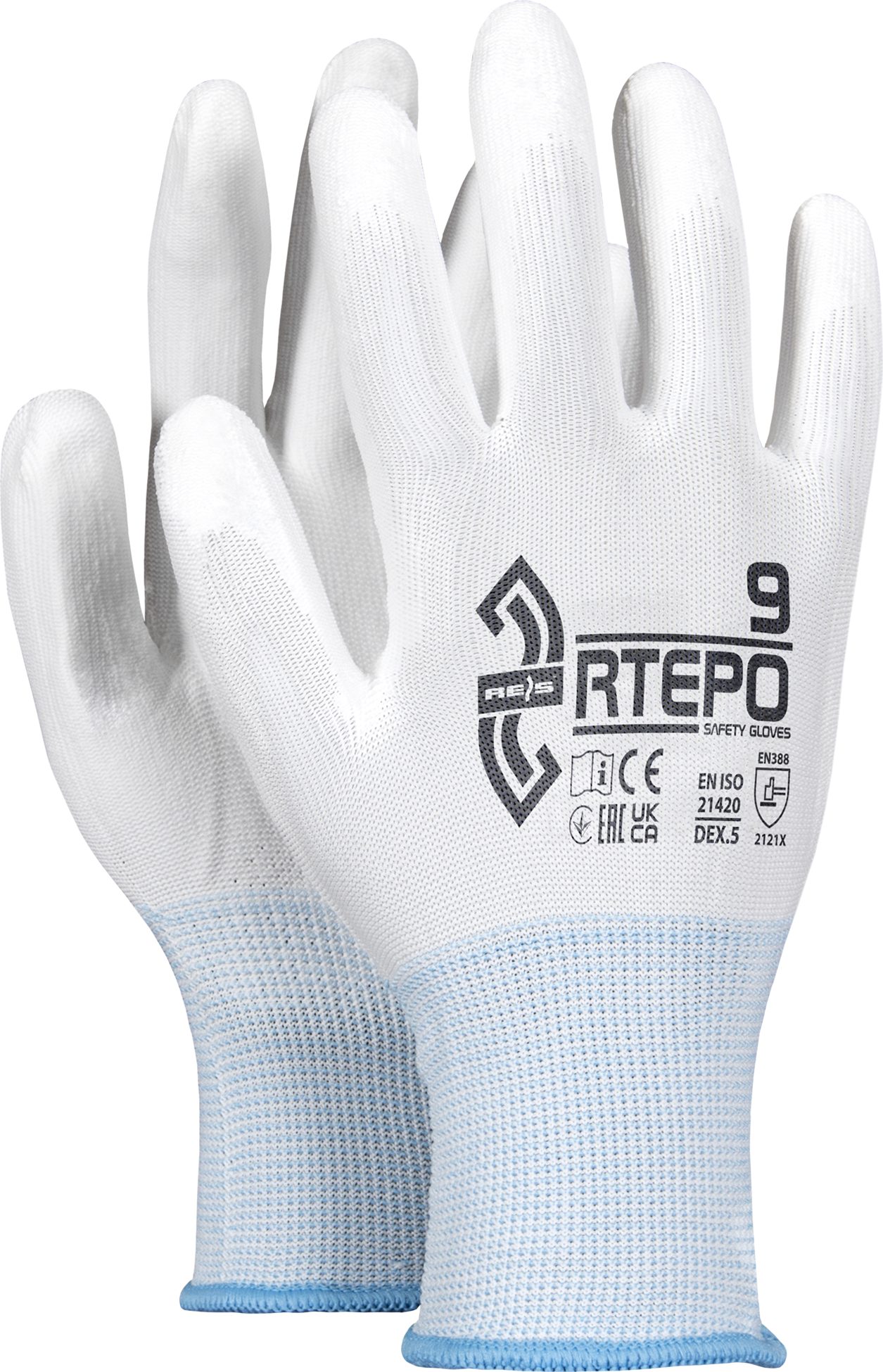 Reis Arbeitshandschuh-Set 12 Paar Рабочие перчатки weiß RTEPO Polyurethan Polyester