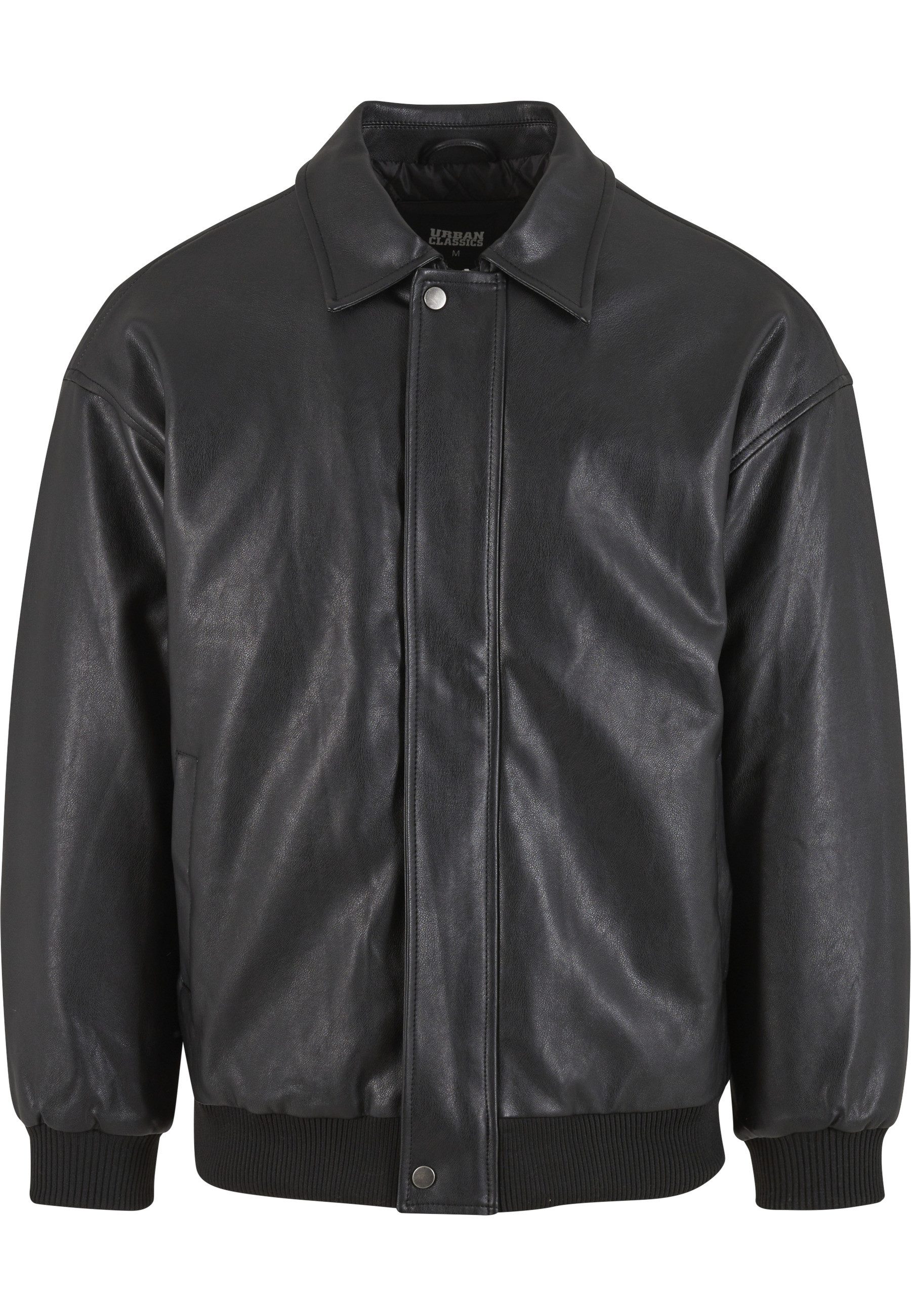 URBAN CLASSICS Lederjacke Urban Classics Synthetic Leather Blouson (1-St)