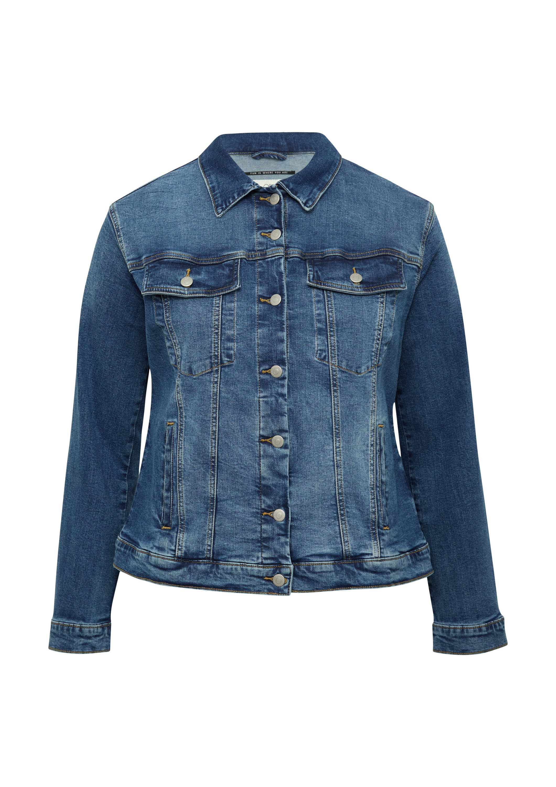 QS Funktionsjacke Indoor-Jacke Schmal geschnittene Denimjacke günstig online kaufen
