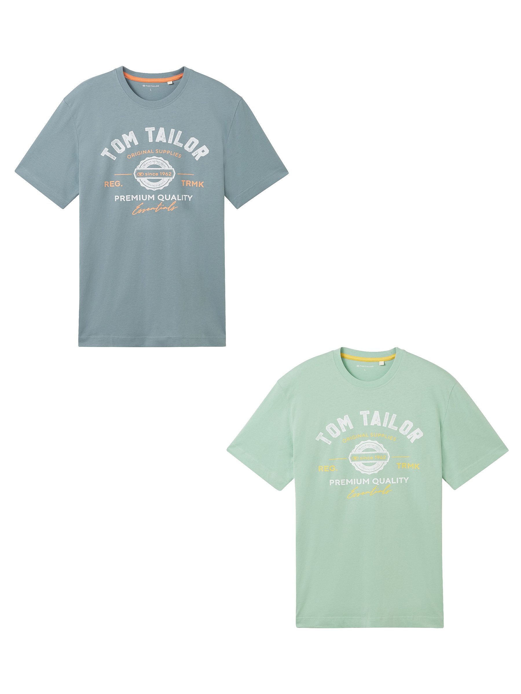 TOM TAILOR T-Shirt Logo 2-er Pack günstig online kaufen