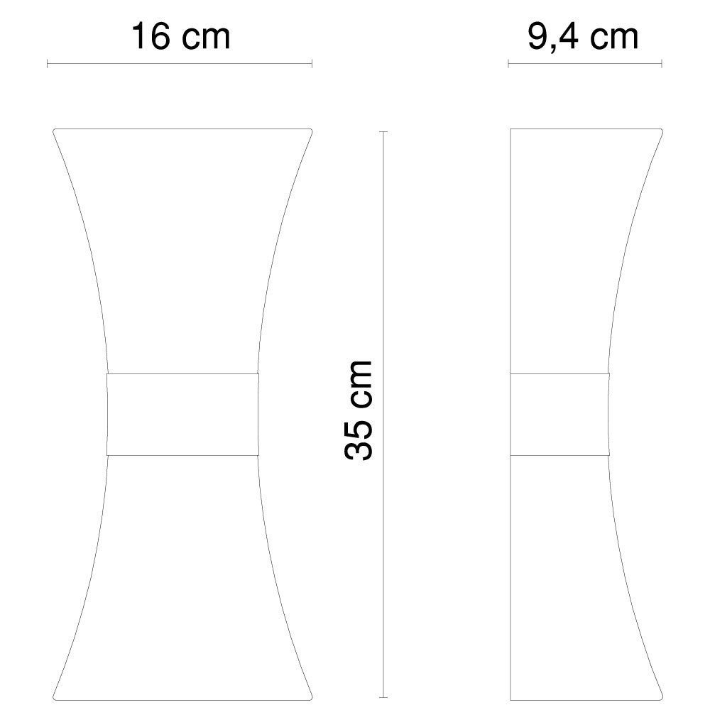 etc-shop Außen-Wandleuchte, Leuchtmittel inklusive, Warmweiß, Wandleuchte Up Wandlampe LED Terrassenlampe Beleuchtung & Down