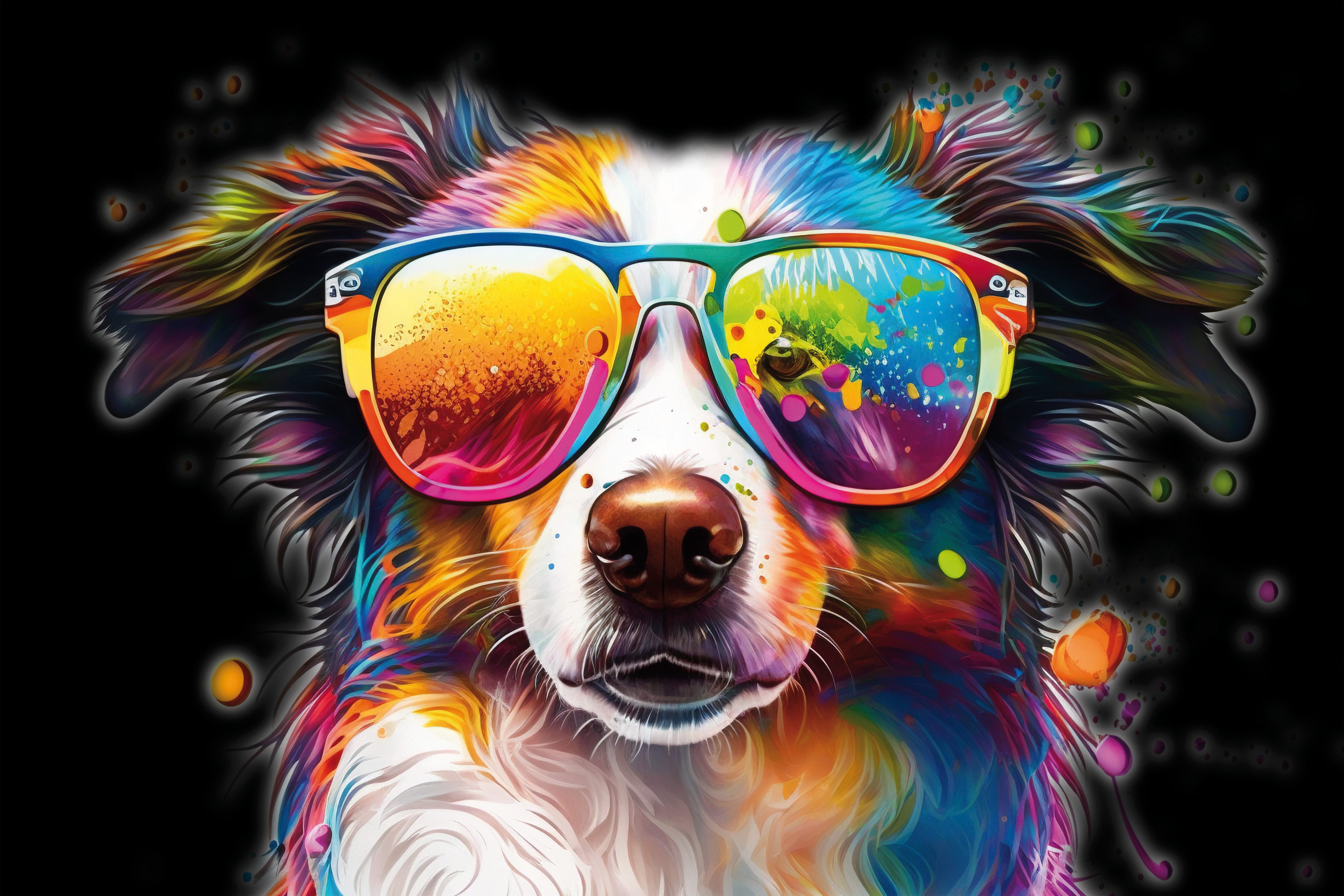 Bönninghoff Leinwandbild, Humor, Hund, Hunde, Hundebilder, Pop Art, Tiere (1 St)