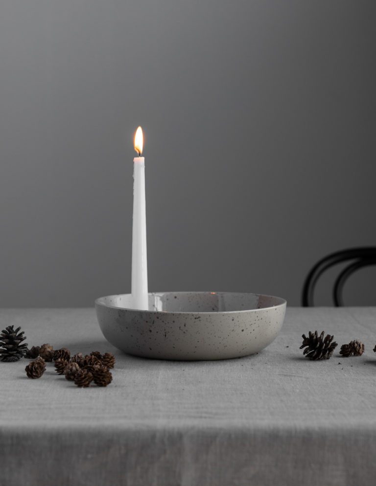 Storefactory Kerzenständer Kerzenhalter LIDATORP XL natur glänzend, Ø 26x7 günstig online kaufen