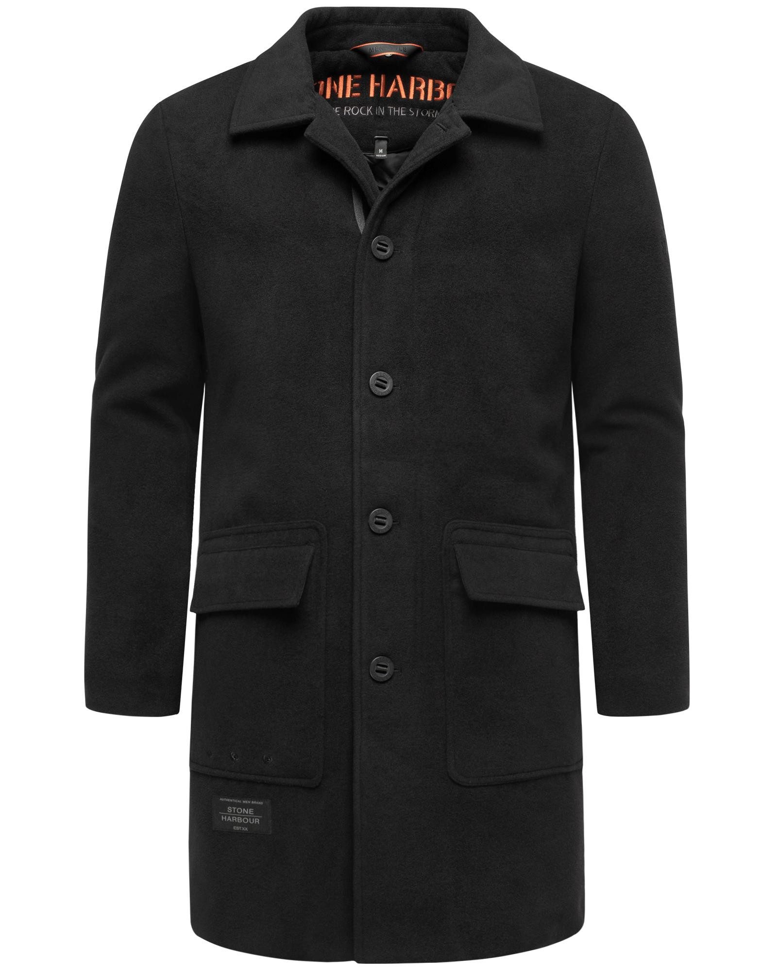 Stone Harbour Trenchcoat Thiagoo XX Kurzmantel in Wollmantel-Optik mit herausnehmbaren Inlay – Bild 4 von 5