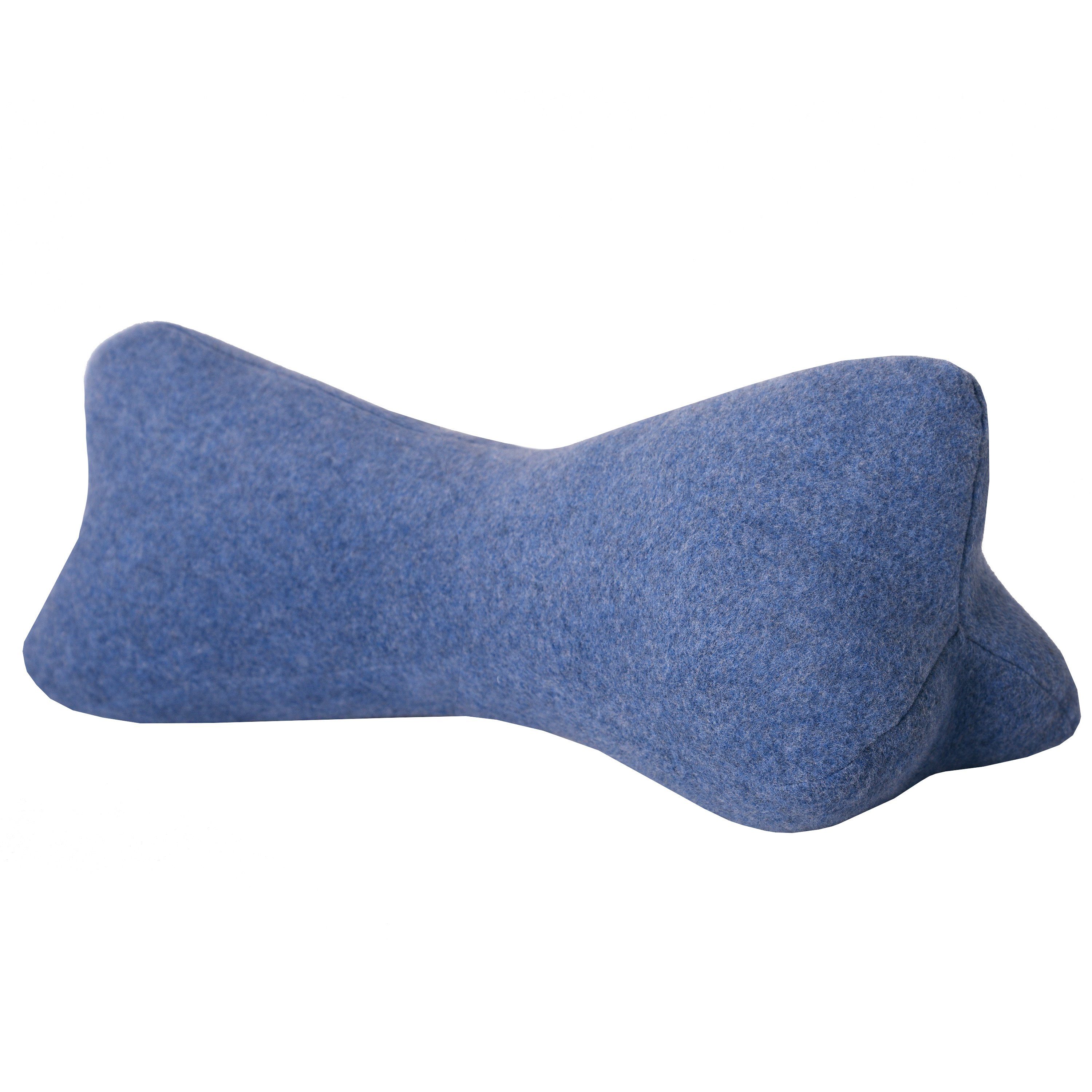 Dr. Berger Living Nackenkissen Original Dr. Berger Velours-Fleece Leseknochen Blau 40 x 18 cm