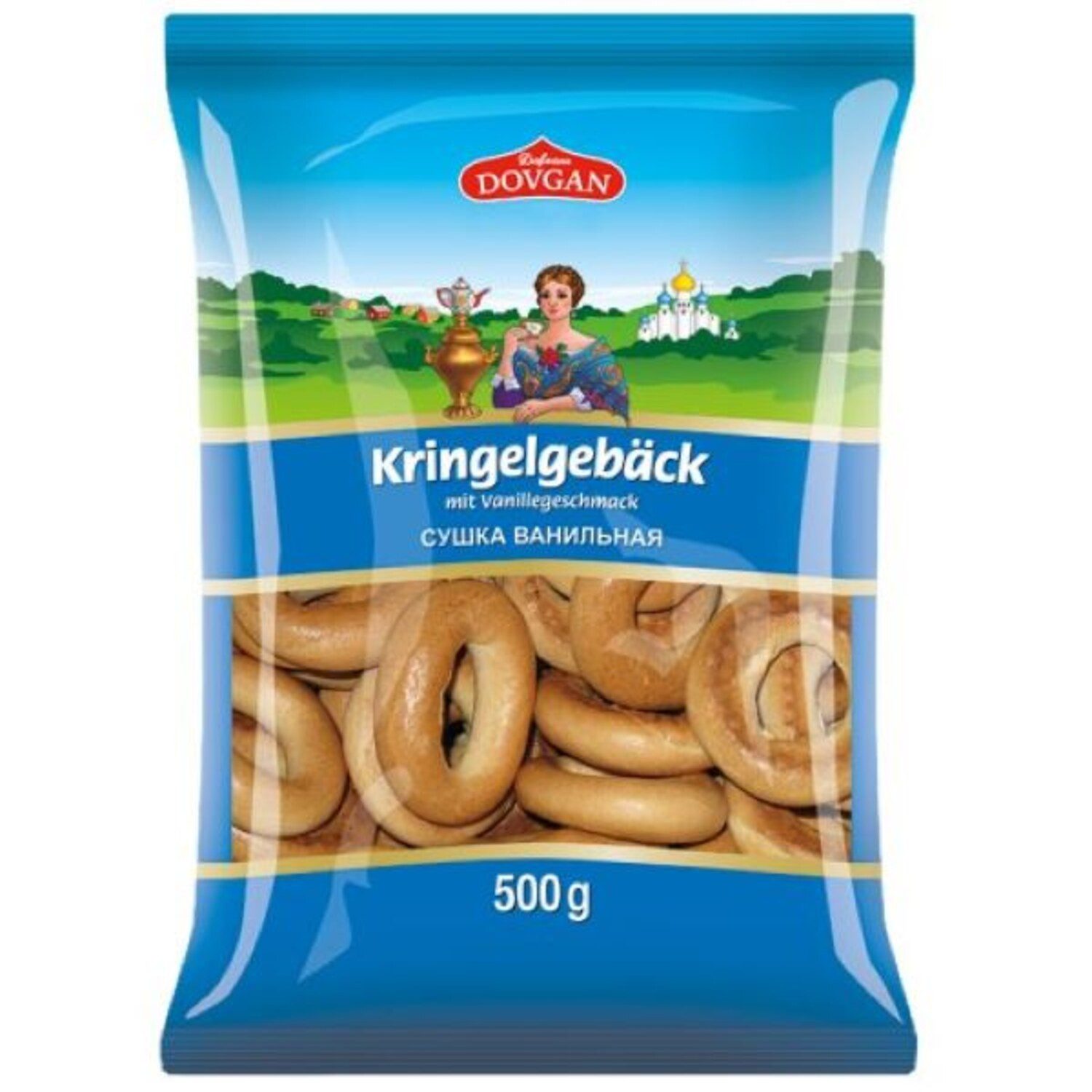 Dovgan Süßigkeit, 1 x 500 g, Kringelgebäck mit Vanillegeschmack