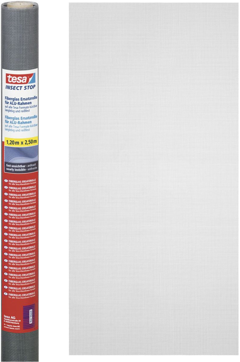Fliegengitter-Gewebe Insect Stop Fliegengitter Ersatzrolle Fiberglas-Gewebe - 1.2 m x 2.5 m