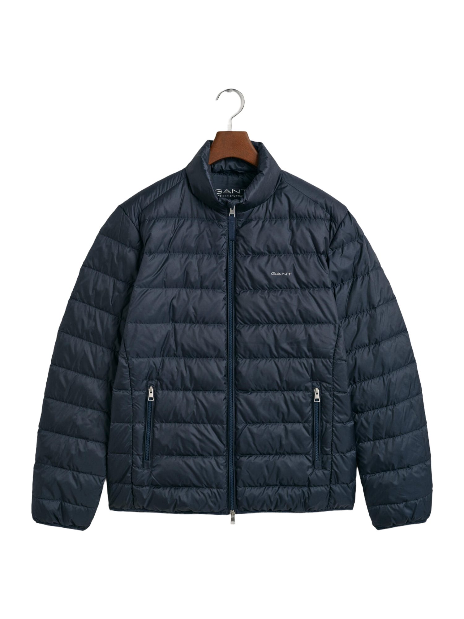 Gant Outdoorjacke blau,Casual,Polyester,Unifarben,Stehkragen,Lang,Gerade
