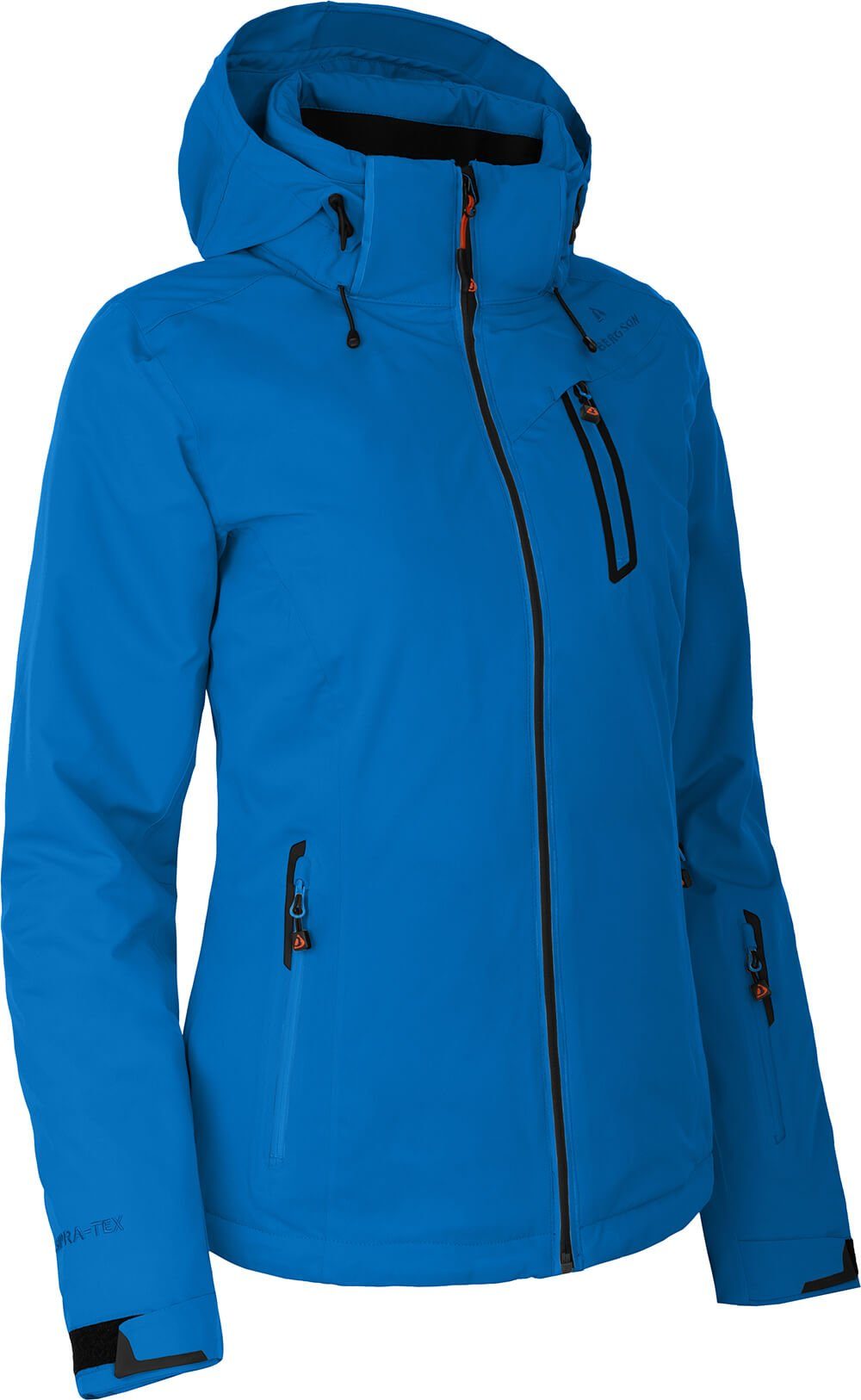 Bergson Skijacke NICE Damen Skijacke, wattiert, 20000 mm Wassersäule, Langgrößen, blau