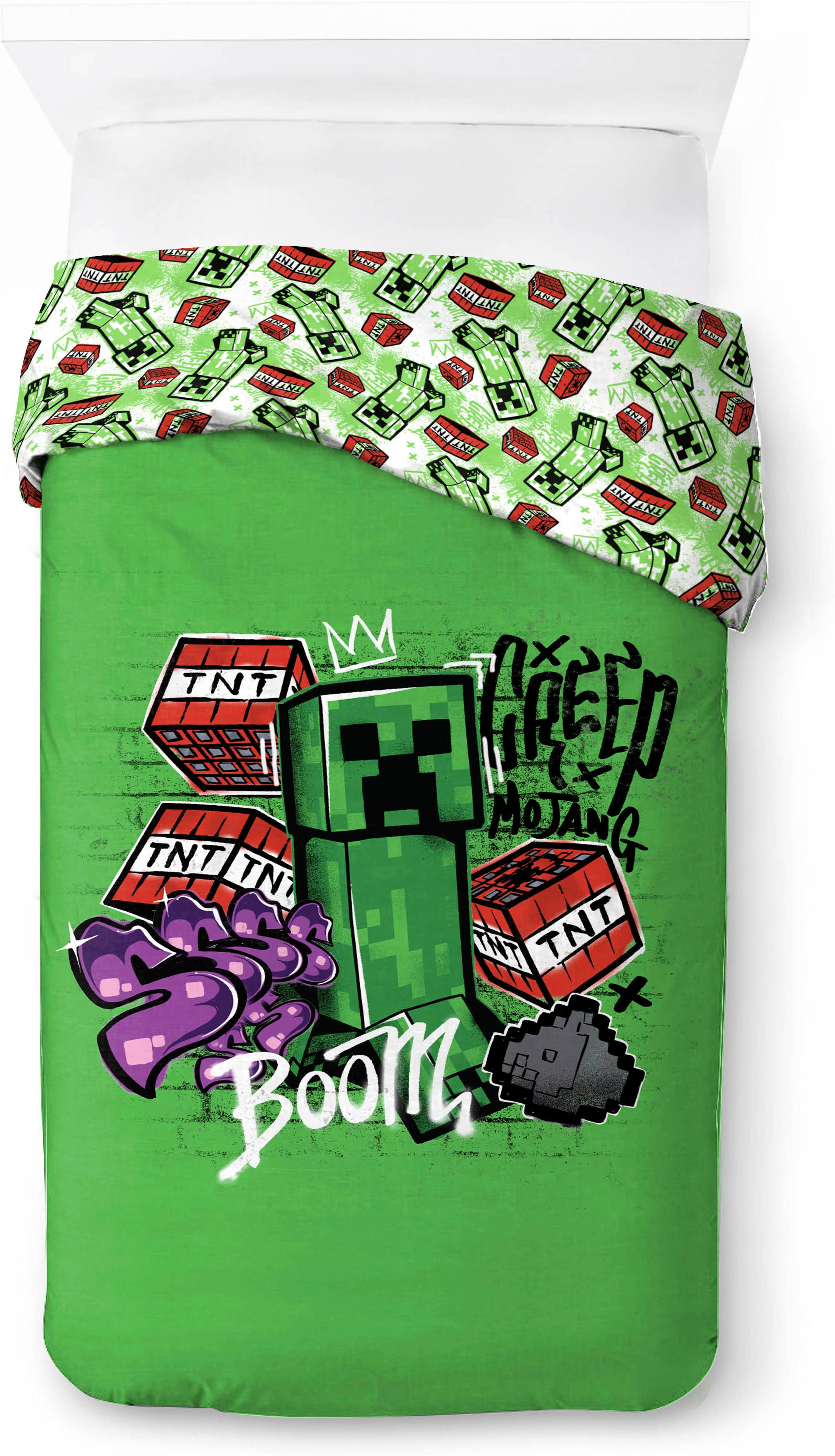 Minecraft Kinderbettwäsche Minecraft Metro Art, Linon, 2 teilig, 100% Baumwolle