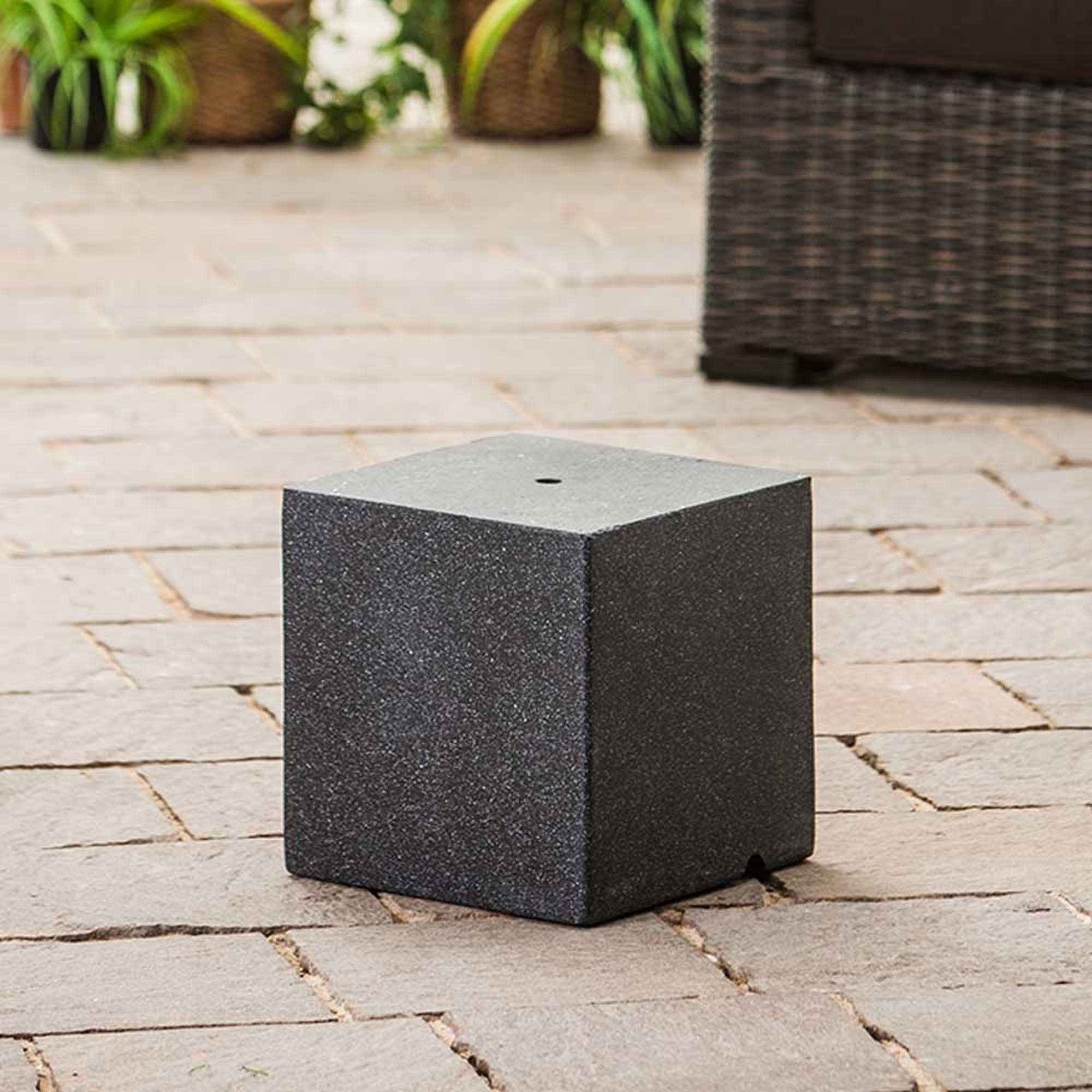 Heissner Gartenbrunnen Heissner Sockel CUBE Black, (Komplett-Set)