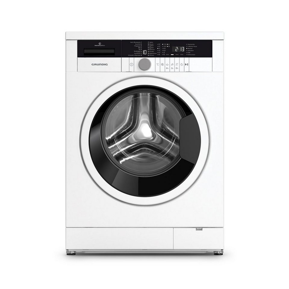 Grundig Waschmaschine Edition 75 Waschmaschine1 7134146200, 8,00 kg, 1400 U/ min, Selbstreinigung, Schontrommel, WaterProtect+