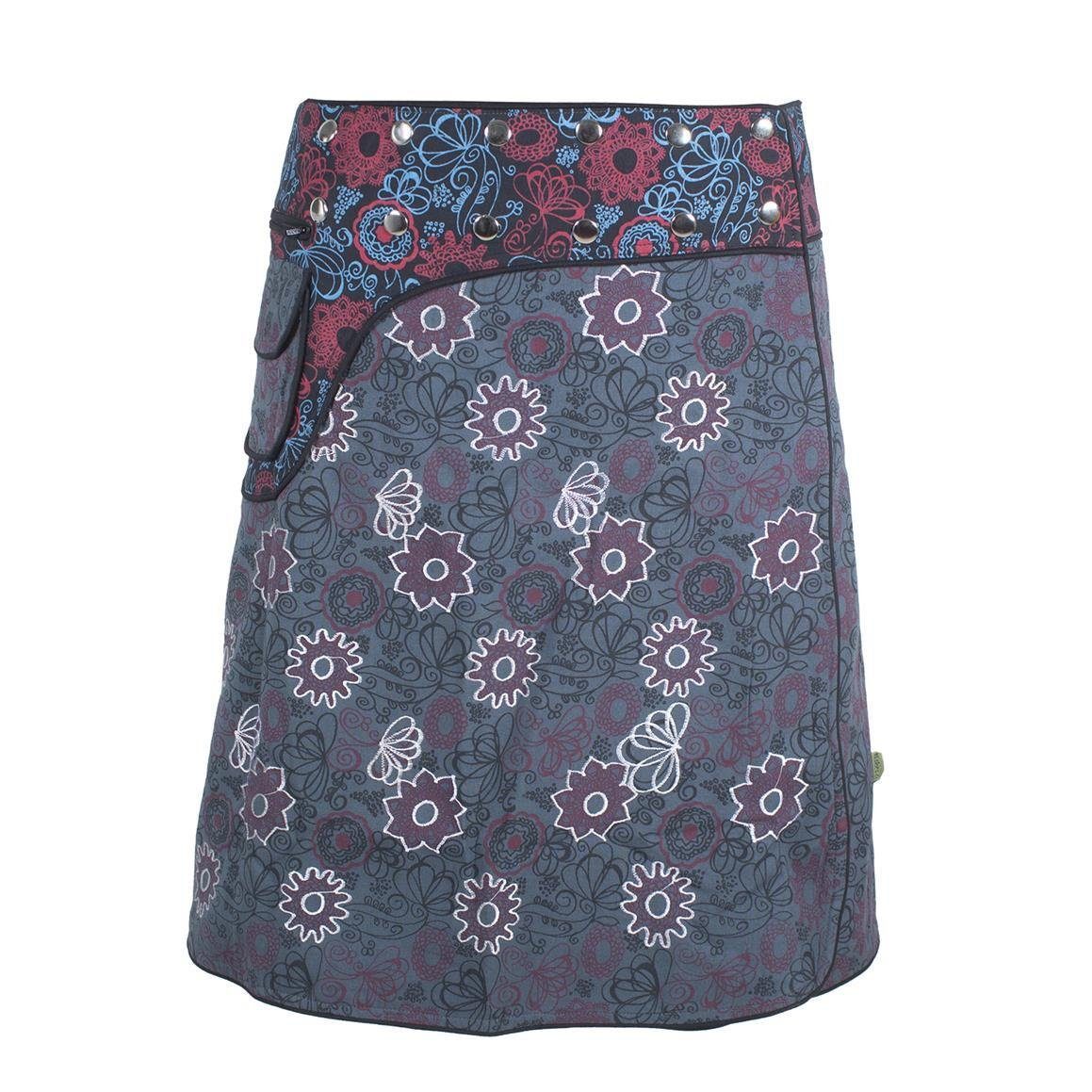 Vishes Wickelrock Blümchen Wickelrock Cacheur Druckknöpfe Tasche Boho, Elfen, Goa, Hippie Style