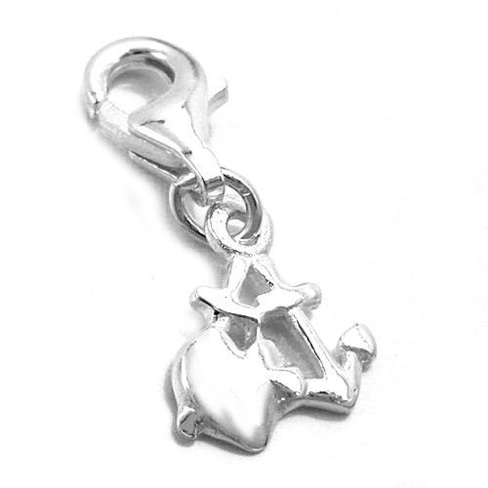 Kettenanhänger Anhänger Charm Seemannsgrab glänzend 925 Silber 10 mm inkl. Schmuckbox