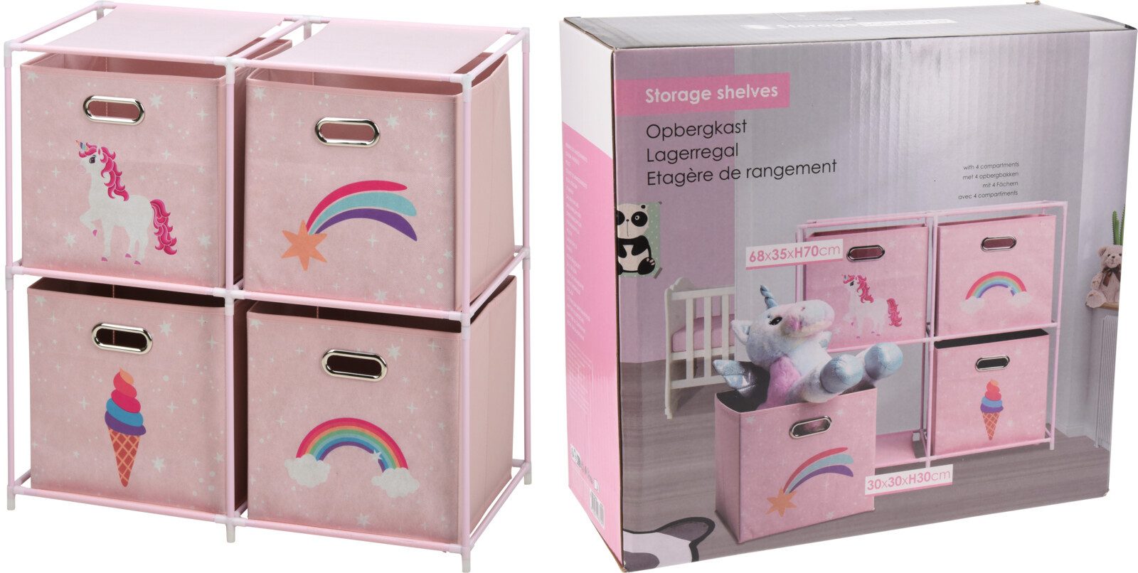 Koopman Kinderregal Schrank Kommode Fächerregal Kinderzimmer günstig online kaufen