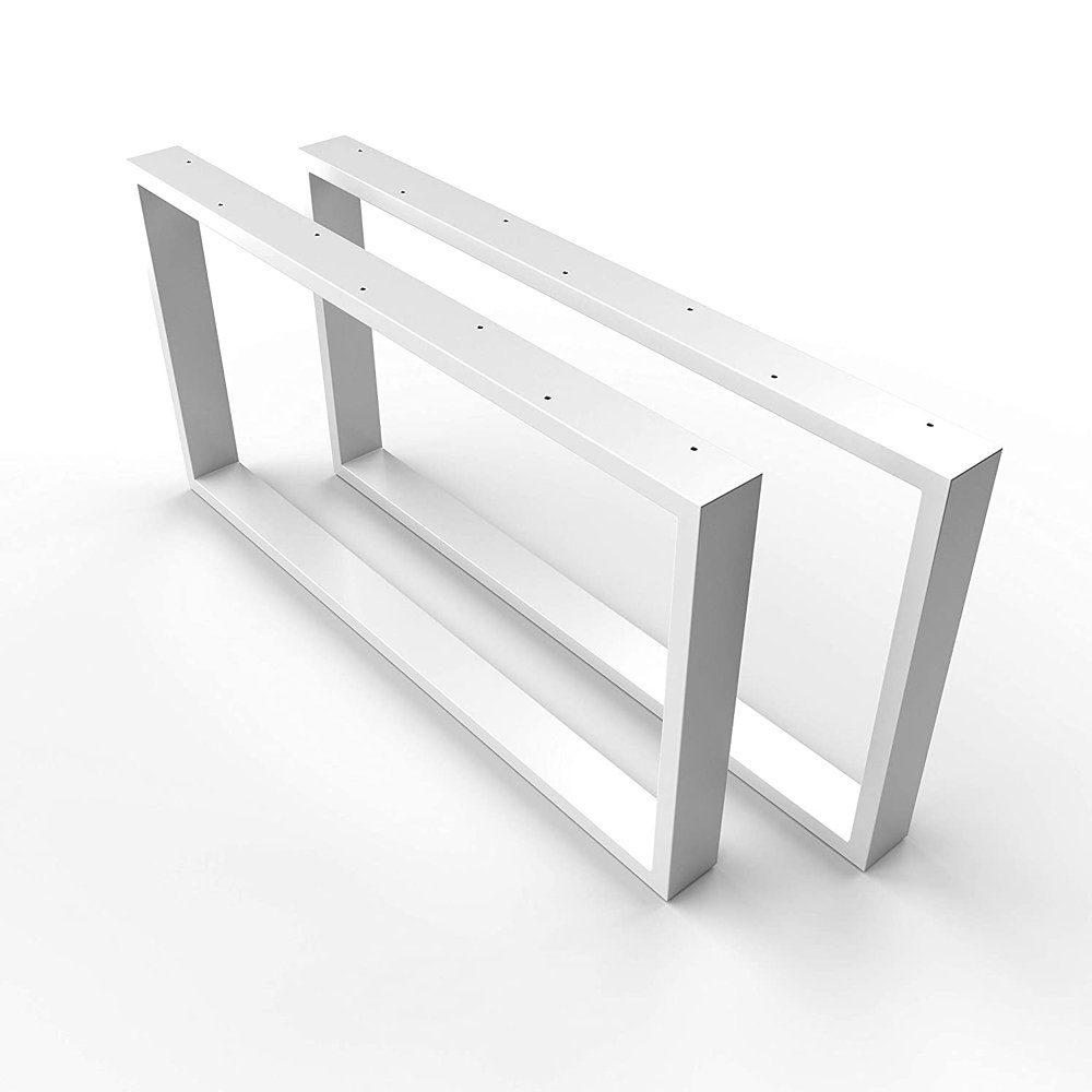 Tischgestell Couchtischkufen 50-80cm x 40cm in Weiß