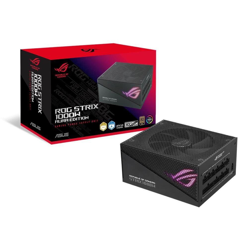 Asus ROG STRIX 1000W Gold Aura Edition RGB PC-Netzteil (1000 W, Aura Sync RGB Beleuchtung, 80+ Gold)